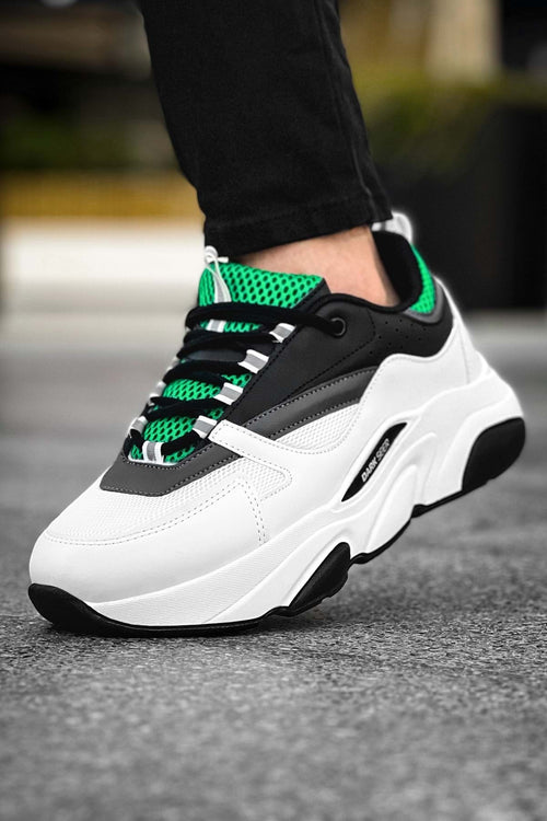 Beyaz Siyah Yeşil Unisex Sneaker