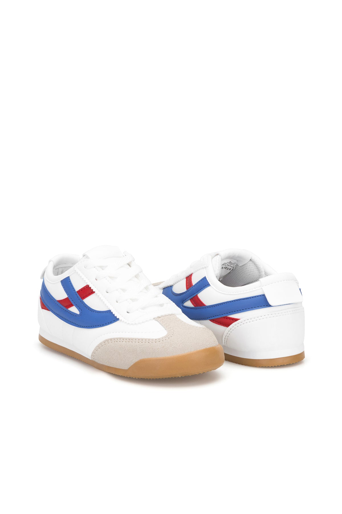 DS Meepo Beyaz Mavi Kırmızı Çocuk Sneaker Günlük Spor Ayakkkabı