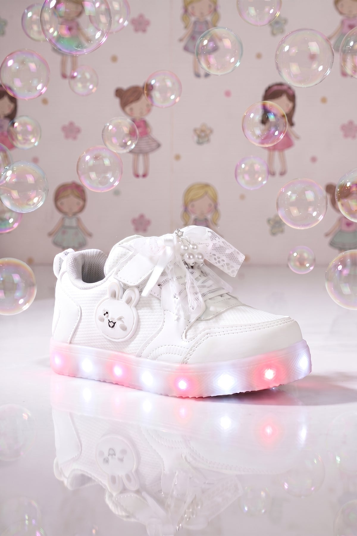 Çocuk Işıklı Sneaker Spor Ayakkabı 2026 - Kids DS Chen - Beyaz