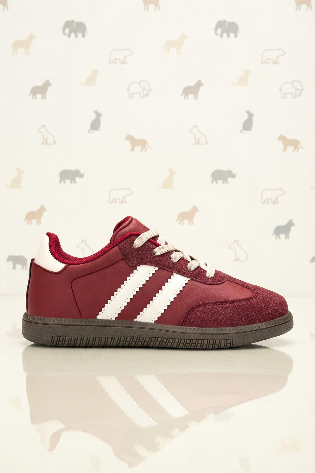 DS ChaCha Kids Bordo Bej Çocuk Sneaker