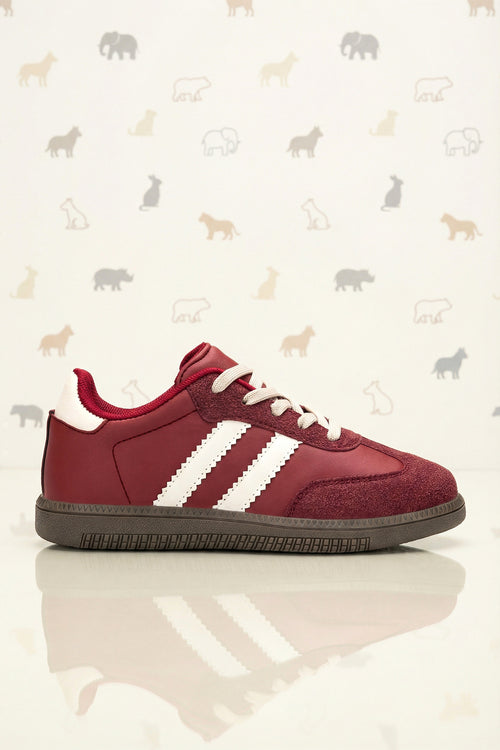 DS ChaCha Kids Bordo Bej Çocuk Sneaker