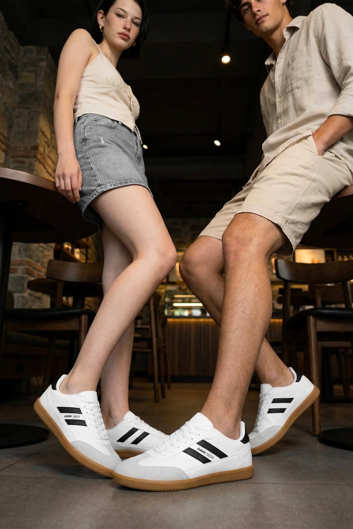 DS Satry Beyaz Siyah Unisex Sneaker