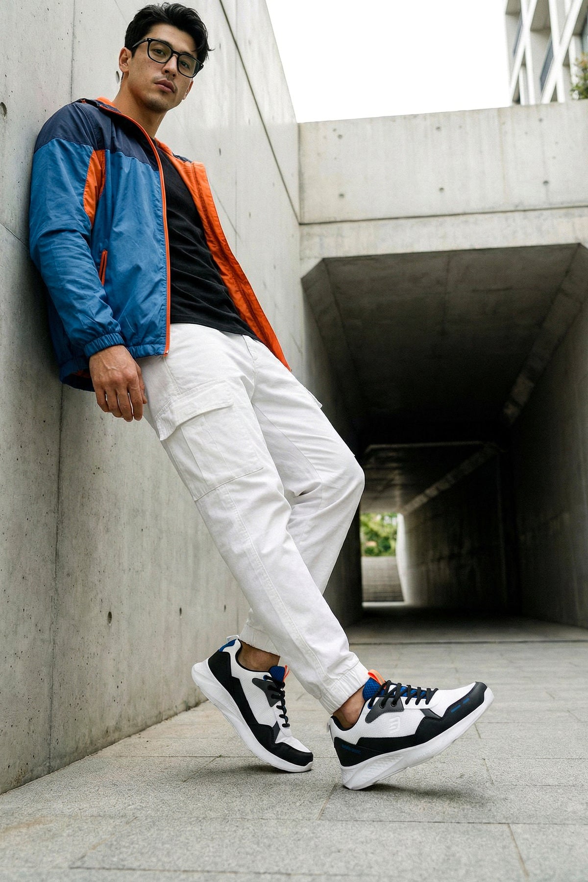 Unisex Sneaker Spor Ayakkabı 2026 - DS Rolando - Beyaz Mavi