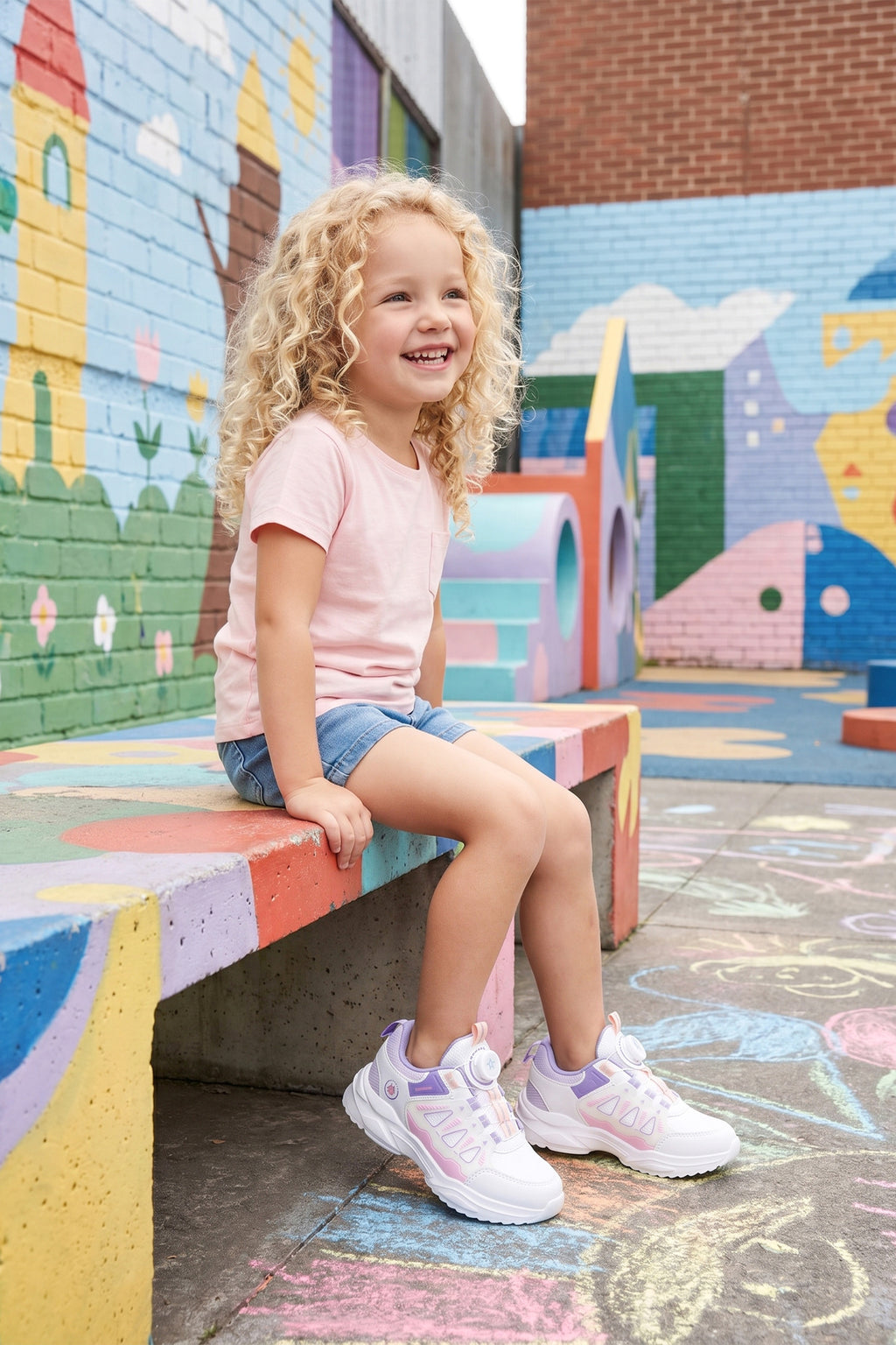 Kids DS Rubick Akıllı Bağcıklı Beyaz Mor Çocuk Sneaker Günlük Spor Ayakkabı