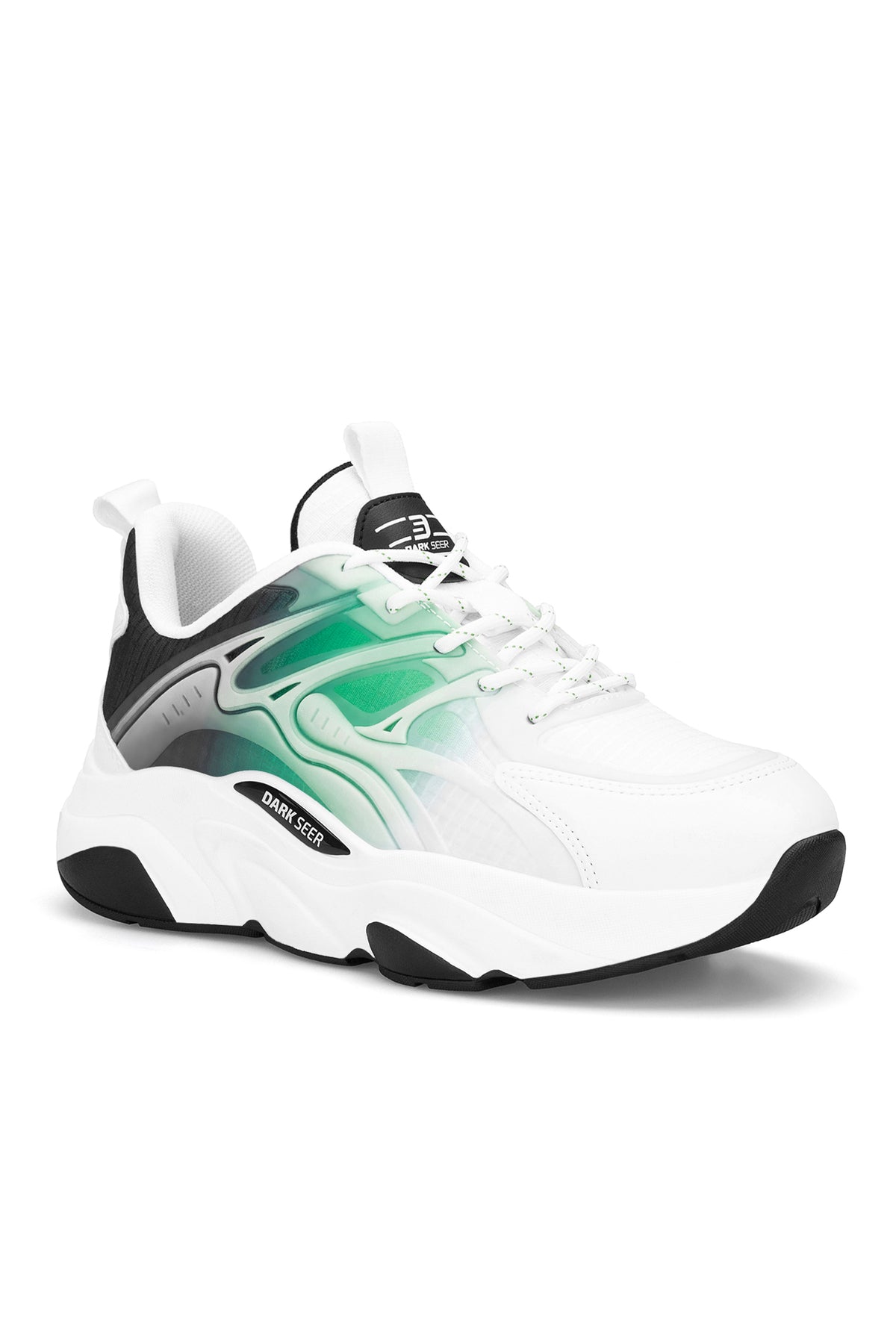 Unisex Sneaker Spor Ayakkabı 2026 - DS STORM - Beyaz Yeşil Siyah