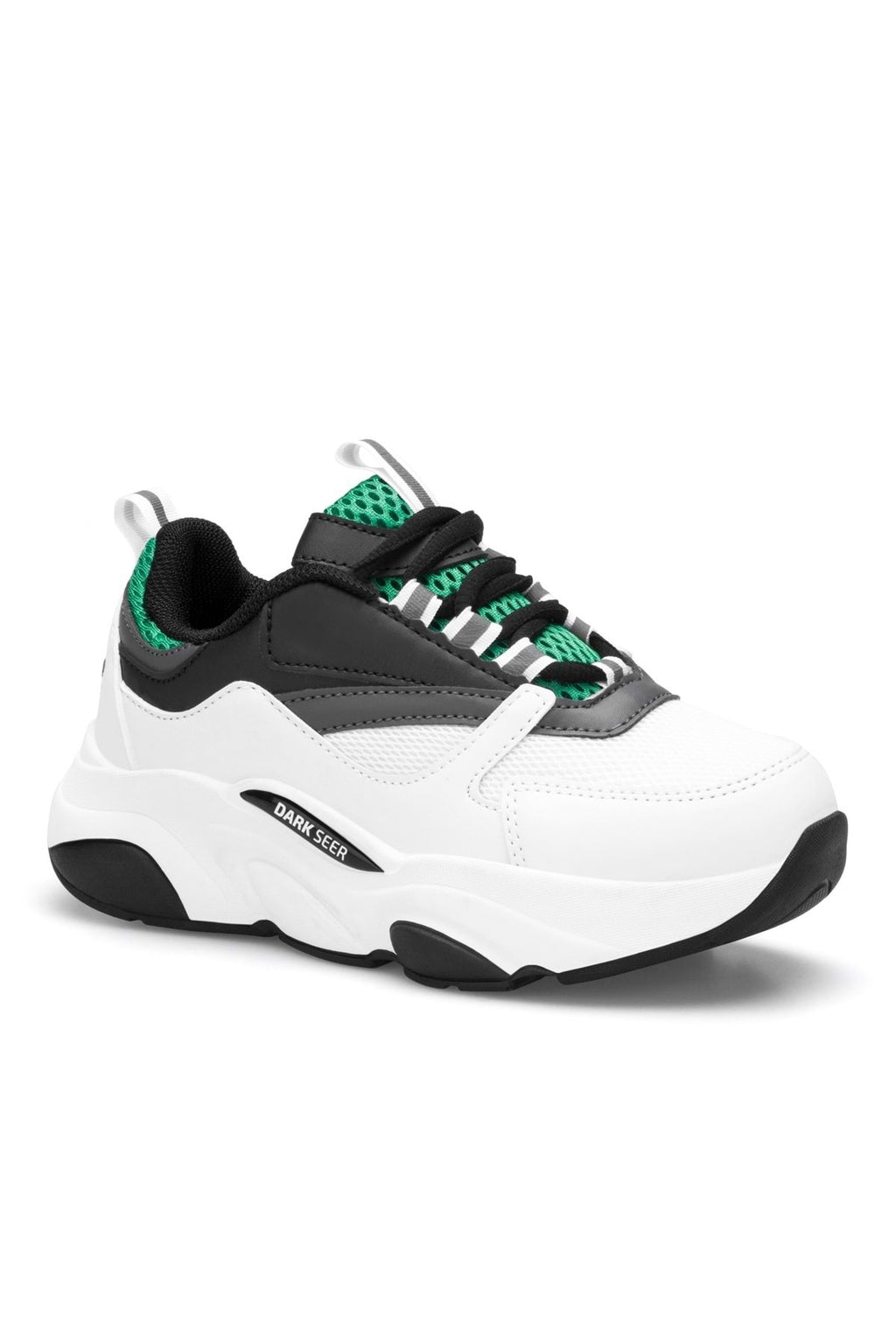 Kids DS 1838 Beyaz Siyah Yeşil Çocuk Sneaker Günlük Spor Ayakkabı