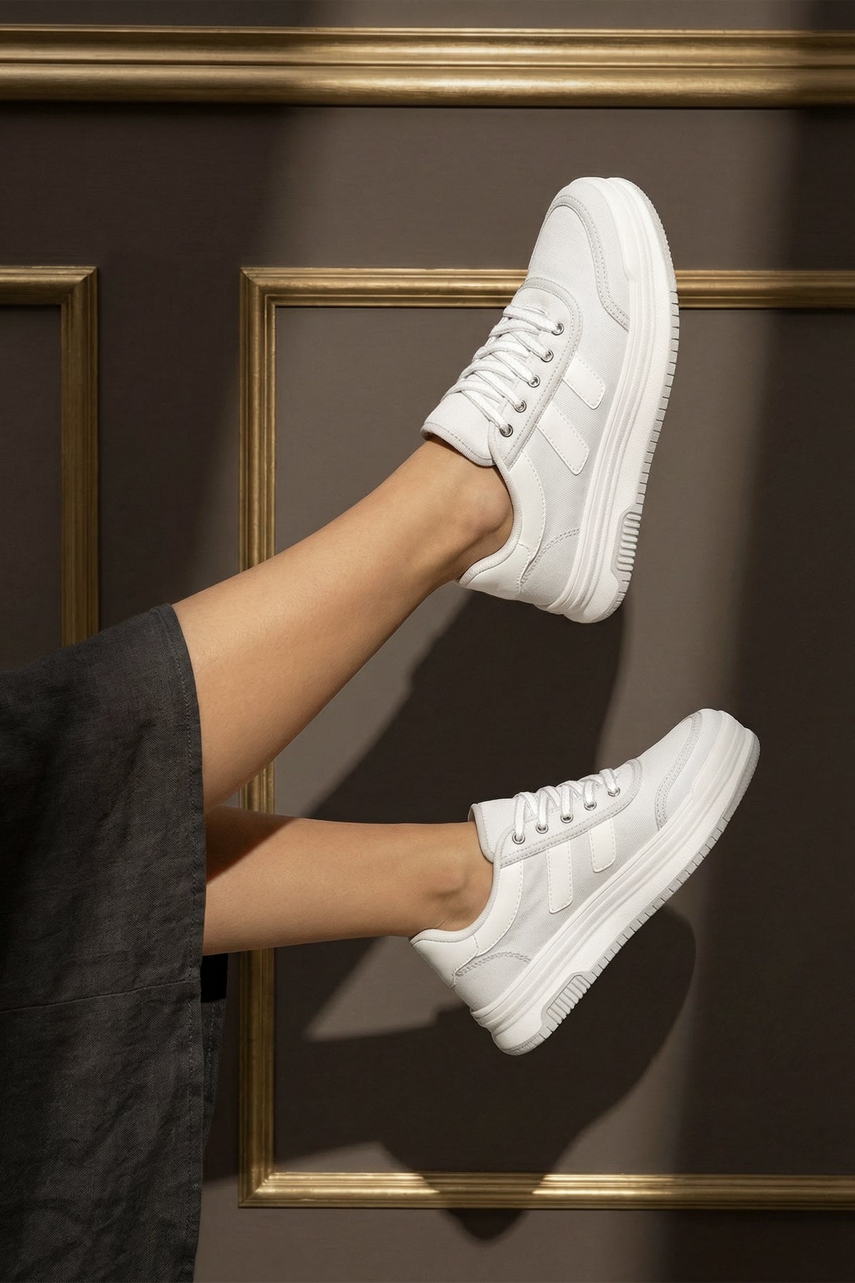 DS Sapphire Gri Beyaz Kadın Sneaker