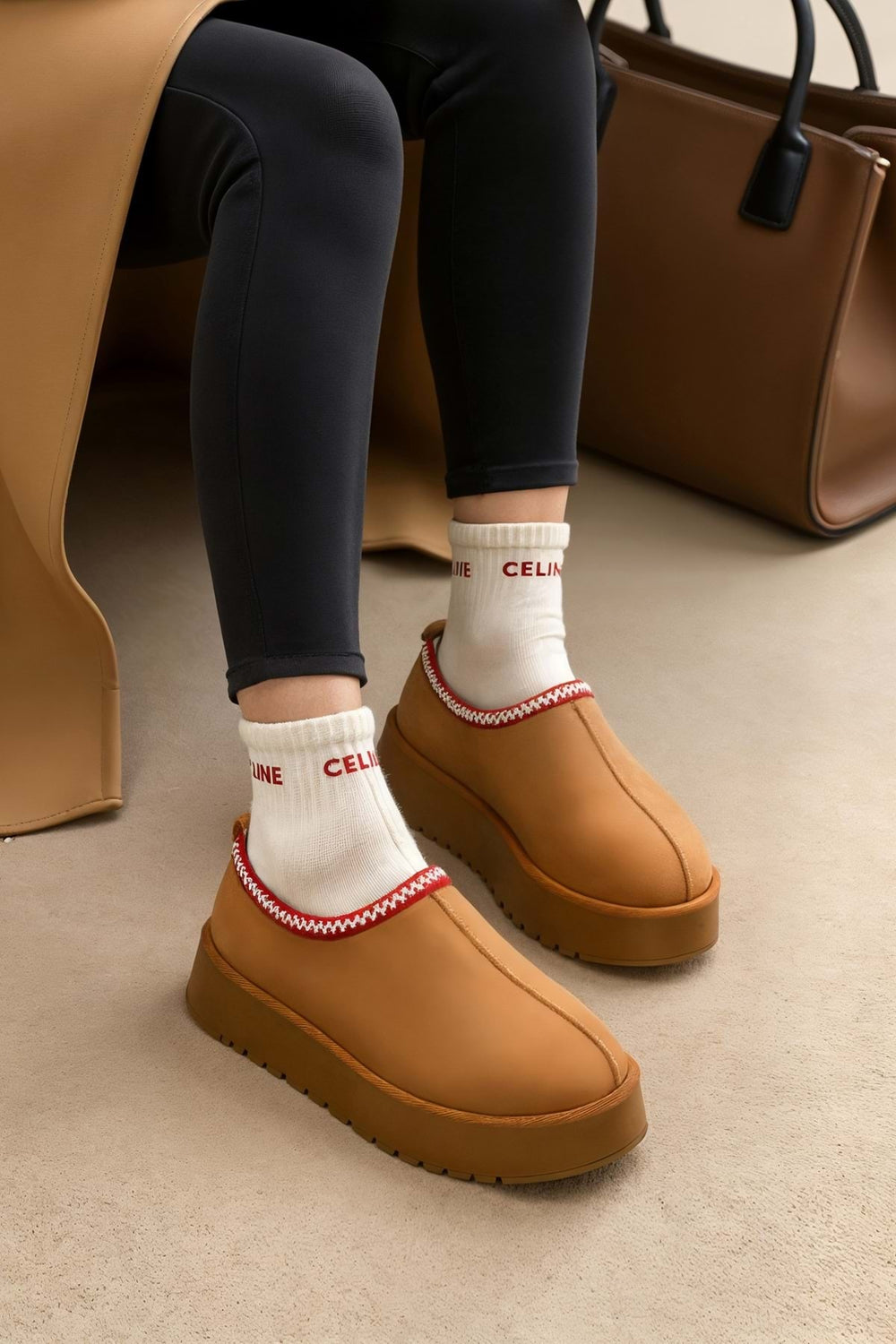 DS.Oggo S. Kadın Bot Günlük Sneaker — Taba