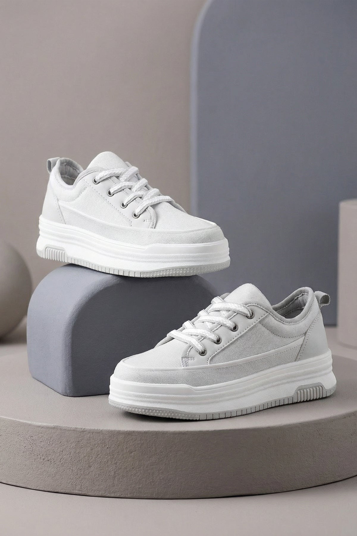DS Opal Gri Beyaz Kadın Sneaker