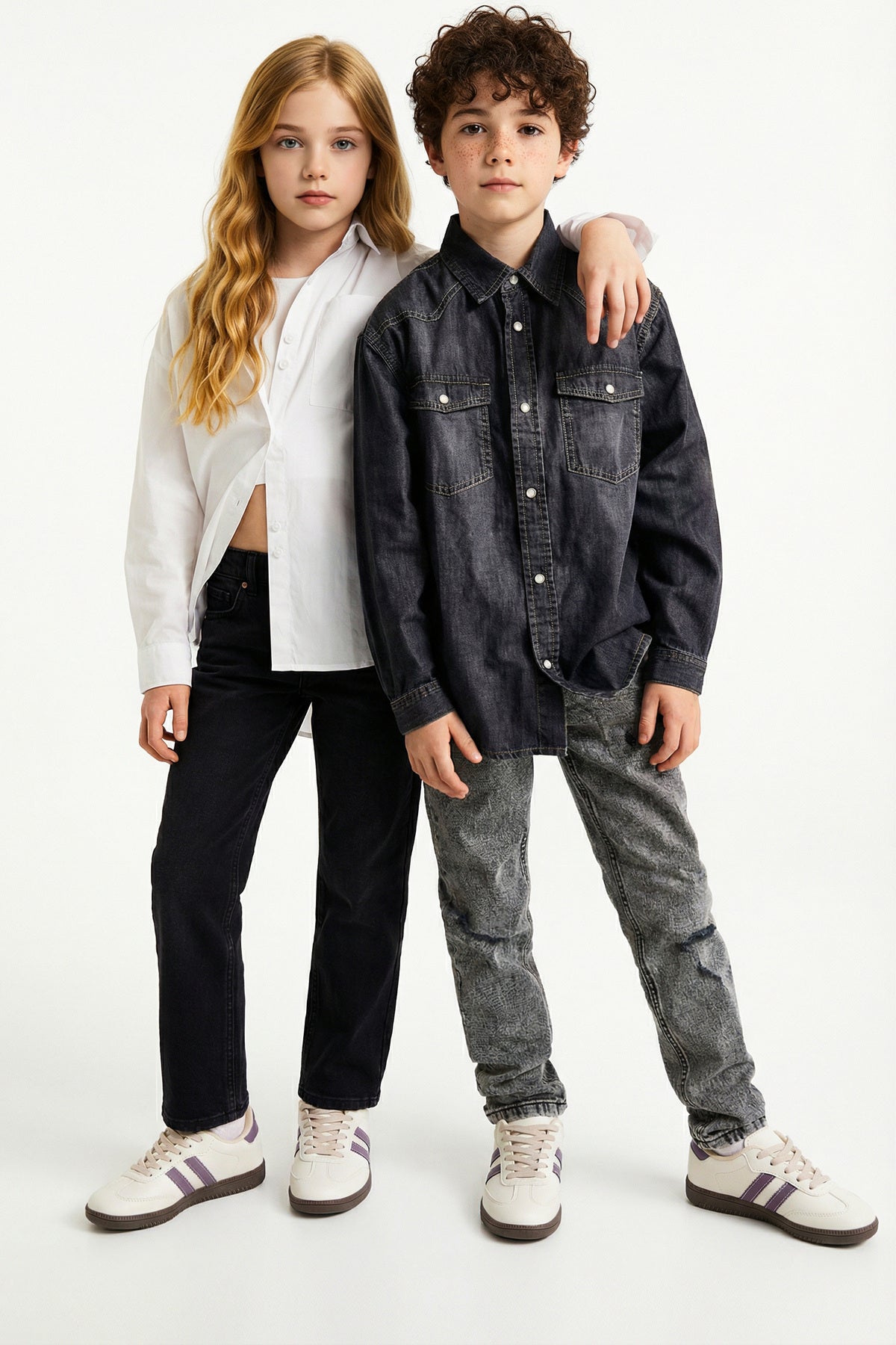 DS ChaCha Kids Bej Mor Çocuk Sneaker
