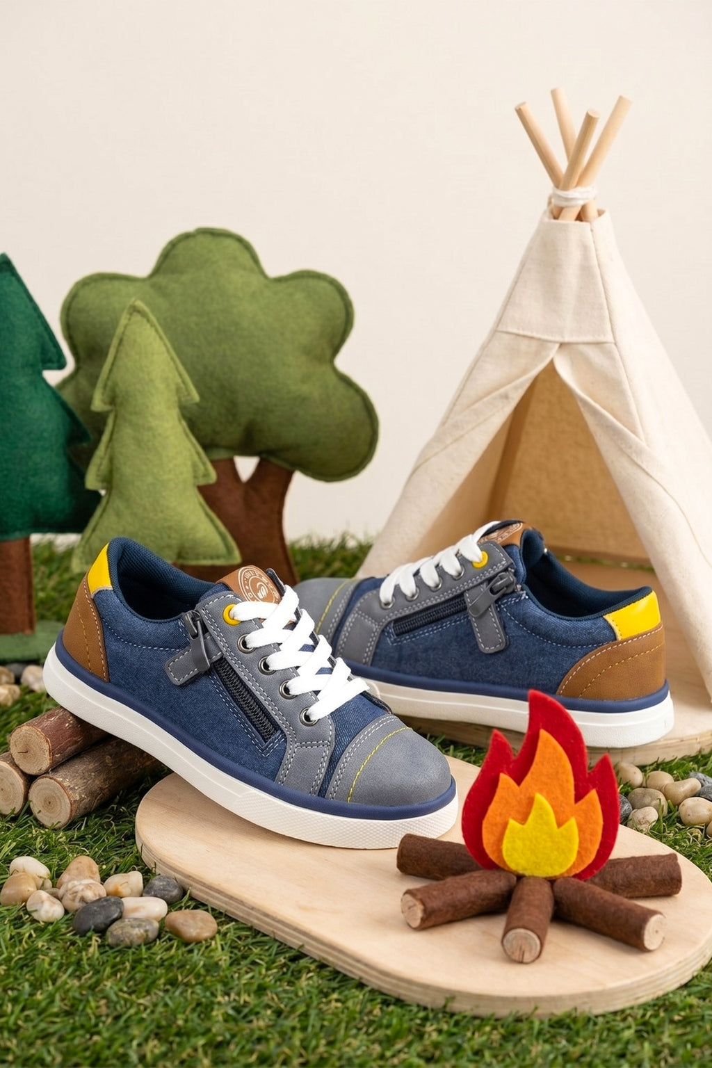 Çocuk Sneaker Spor Ayakkabı 2026 - Kids DS COOL - Beyaz Mavi