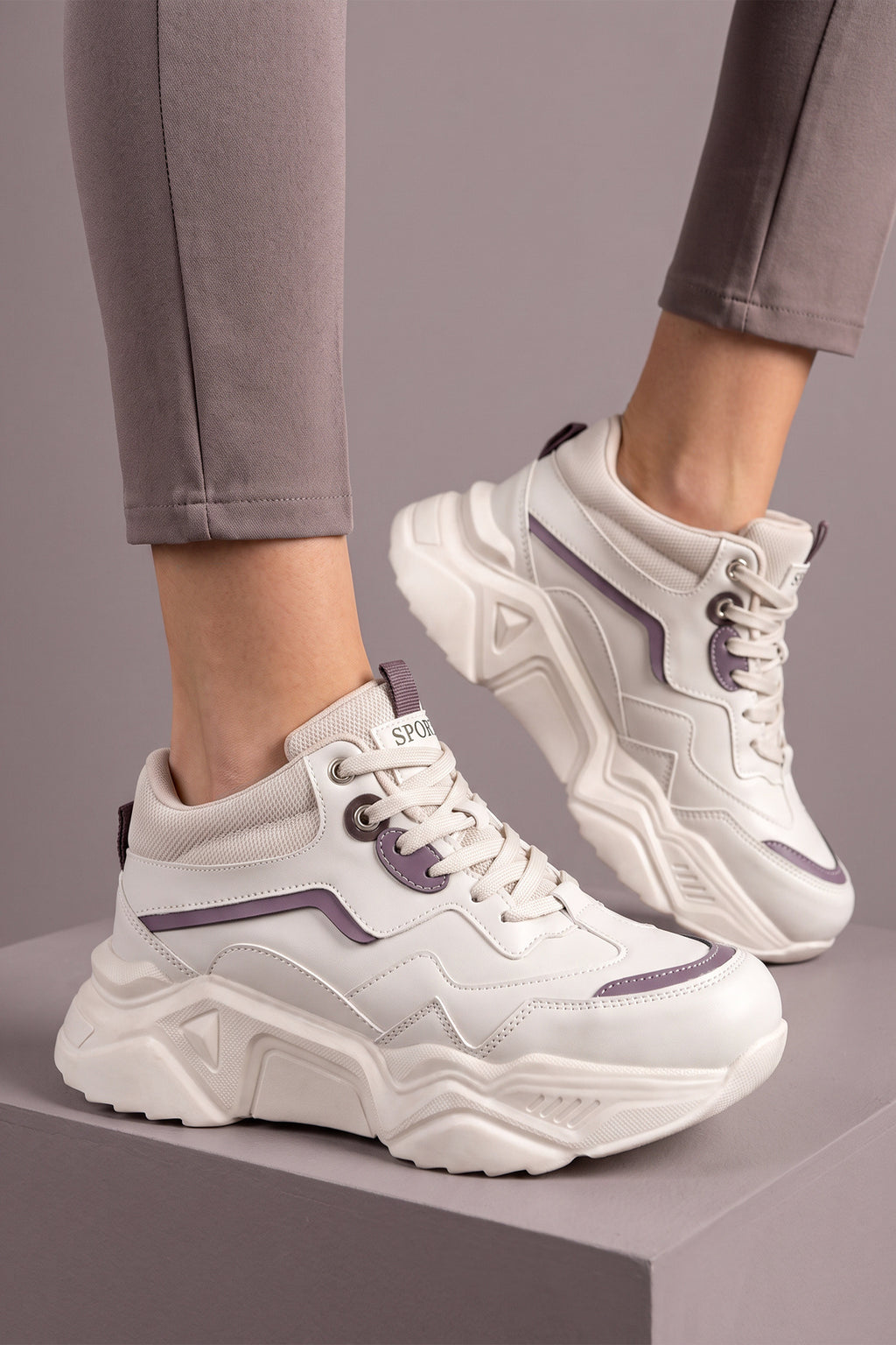 Kadın Sneaker Spor Ayakkabı 2026 - DS.PMD239K2110 - Bilekli Mor
