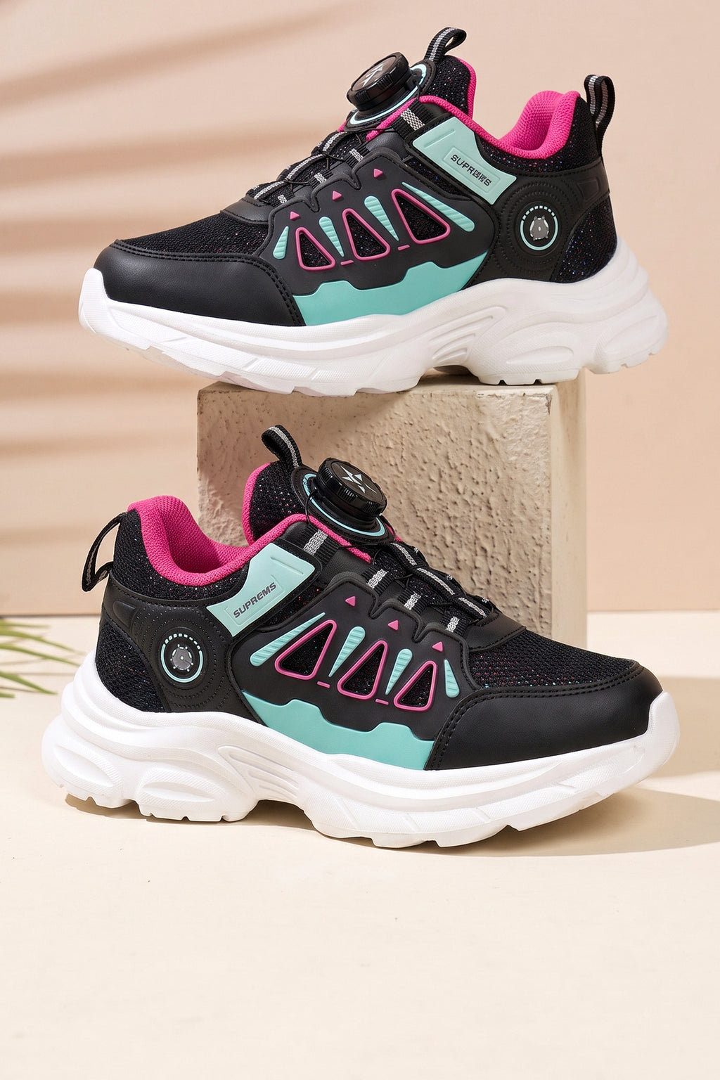 Çocuk Sneaker Spor Ayakkabı 2026 - Kids DS Rubick - Siyah Fuşya