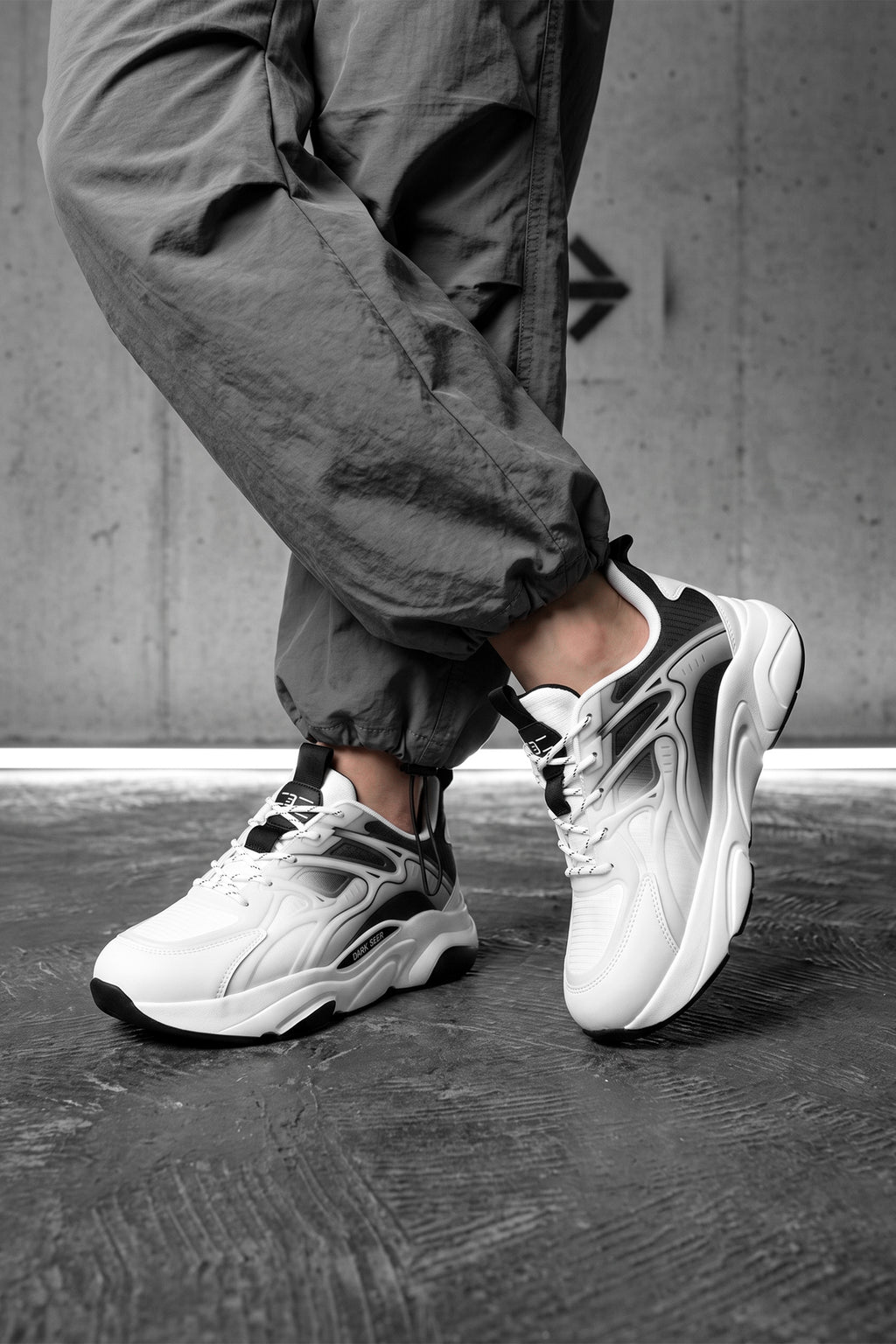 Unisex Sneaker Spor Ayakkabı 2026 - DS STORM - Beyaz Siyah