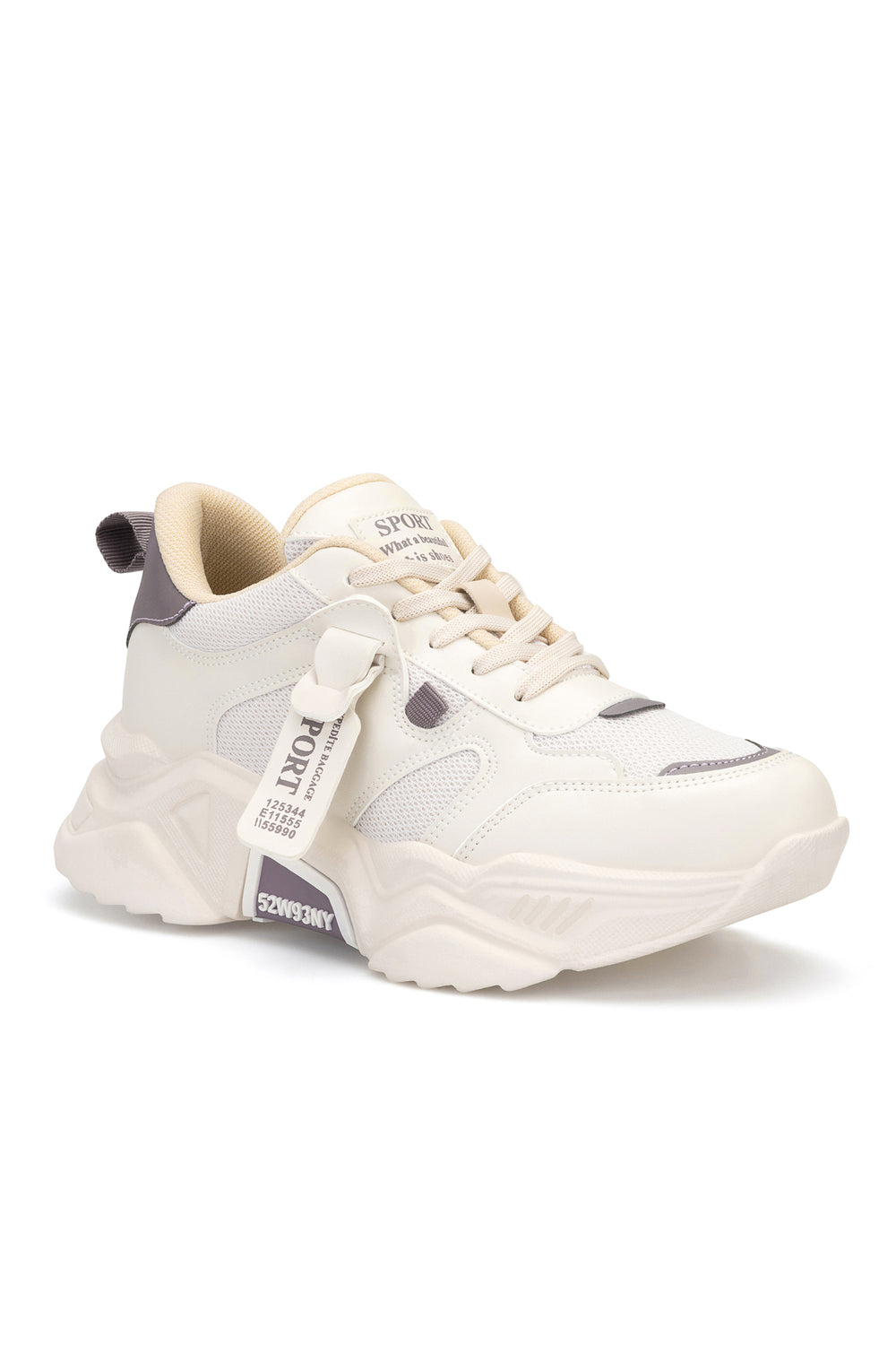 Kadın Sneaker Spor Ayakkabı 2026 - DS.PMD239K2051 — Bej Mor