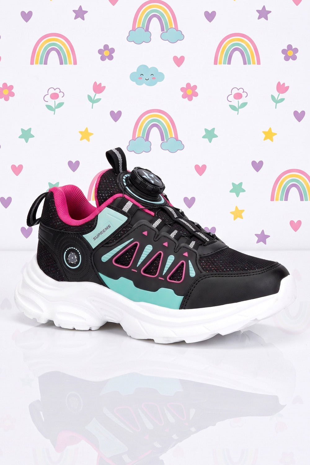 Çocuk Sneaker Spor Ayakkabı 2026 - Kids DS Rubick — Siyah Fuşya