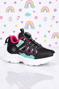 Çocuk Sneaker Spor Ayakkabı 2026 - Kids DS Rubick - Siyah Fuşya