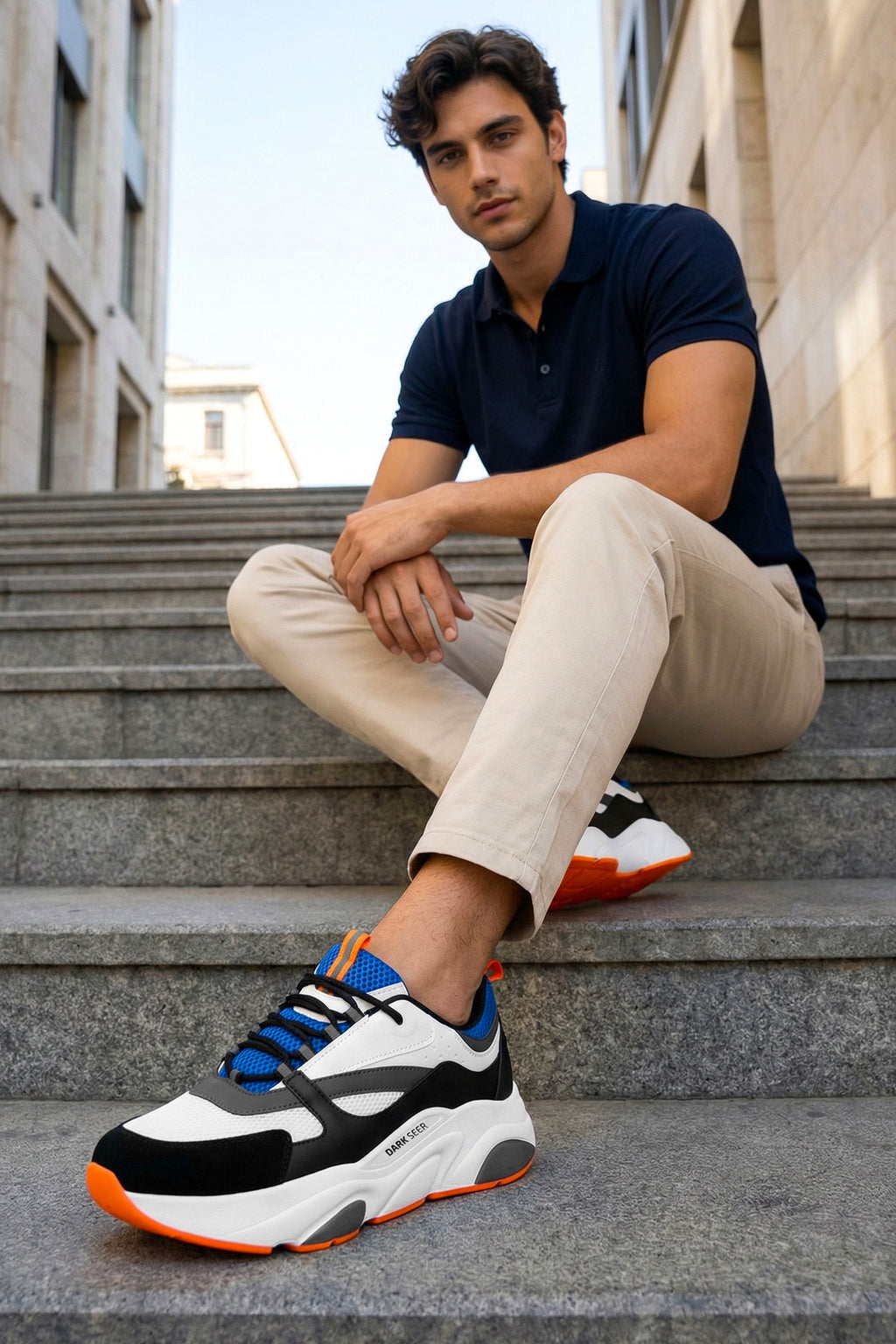 Beyaz Mavi Unisex Sneaker