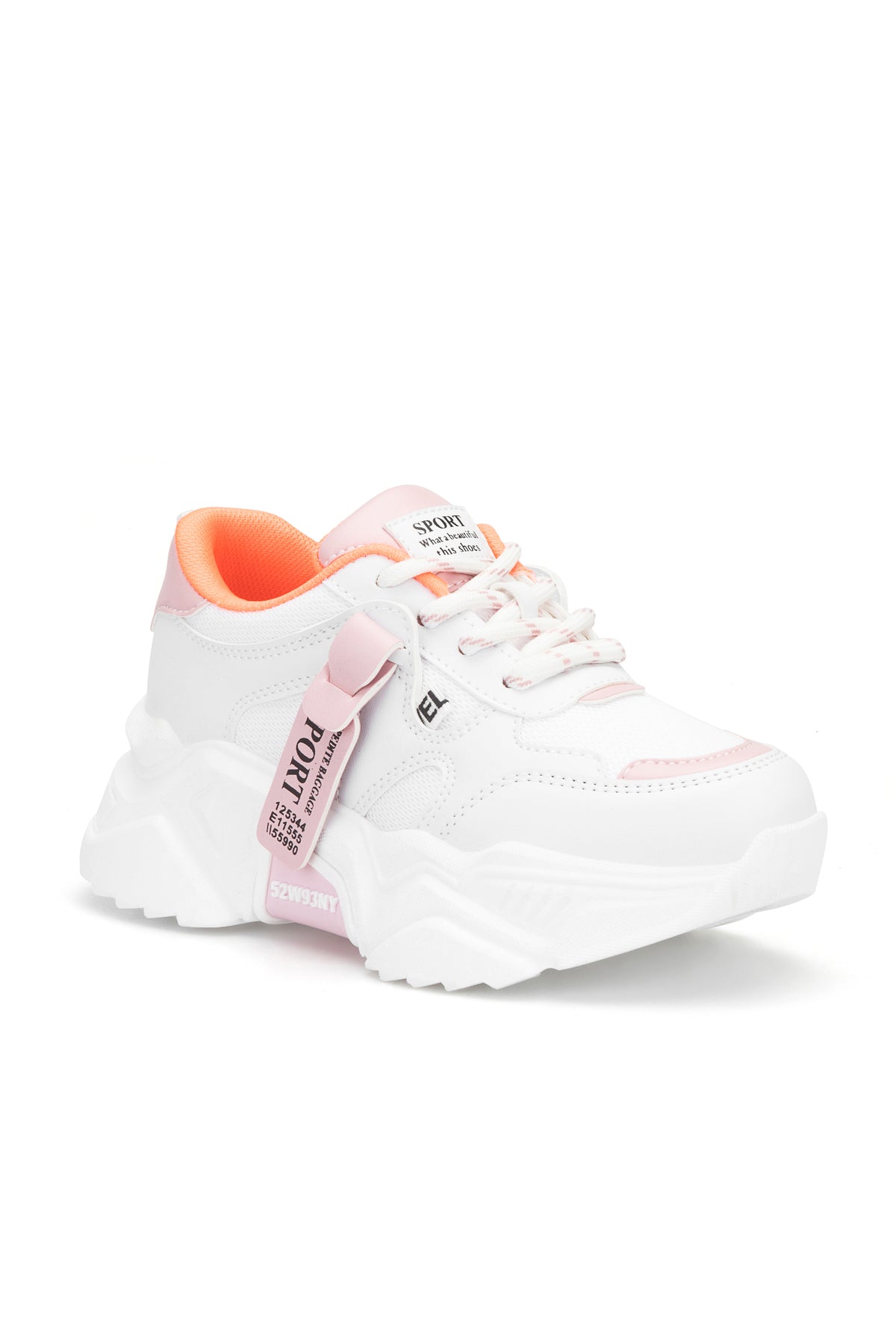 Kids DS 2051 Beyaz Pudra Çocuk Sneaker Günlük Spor Ayakkabı