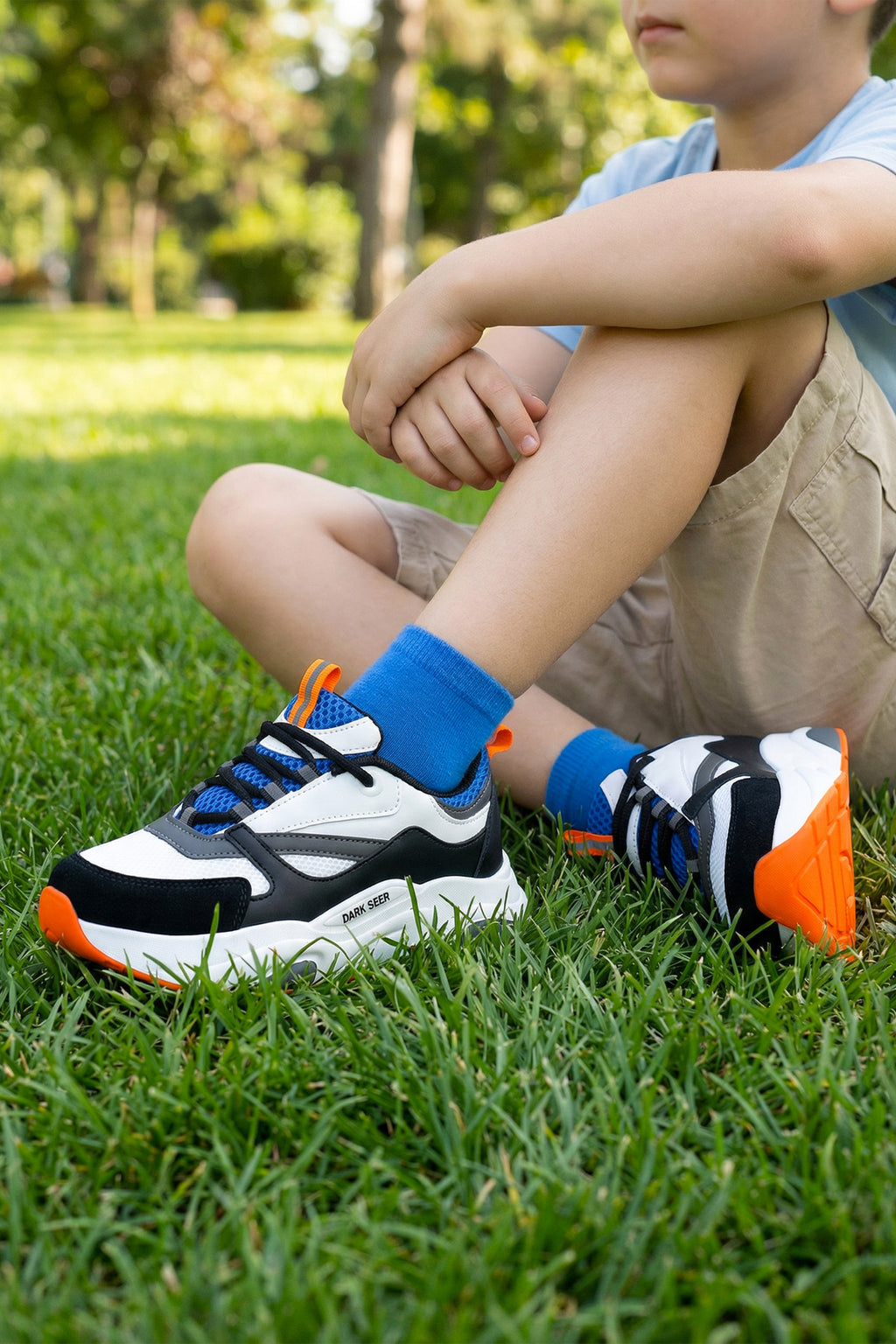 Kids DS 1838 Beyaz Mavi Çocuk Sneaker Günlük Spor Ayakkabı