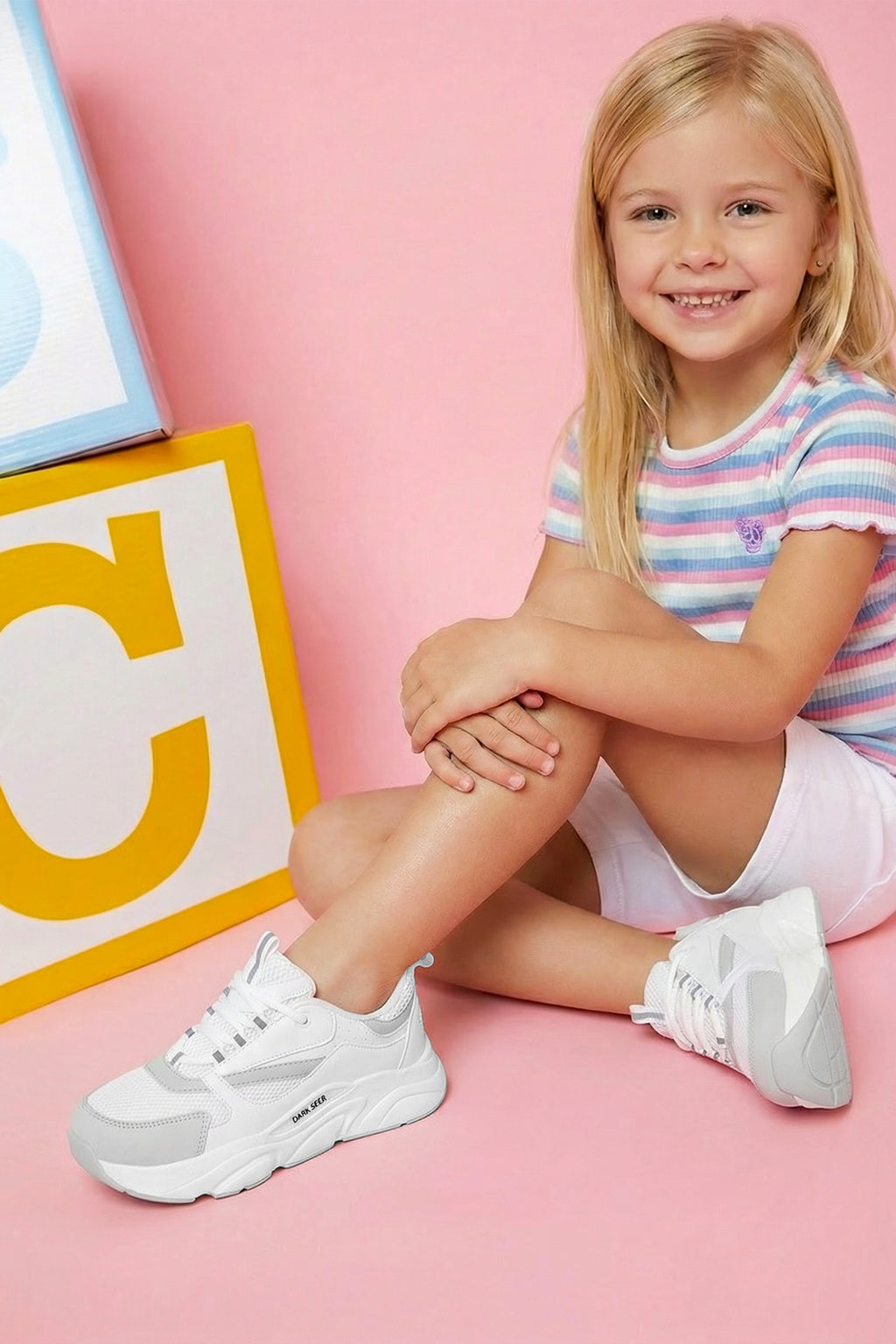 Kids DS 1838 Beyaz Çocuk Sneaker Günlük Spor Ayakkabı