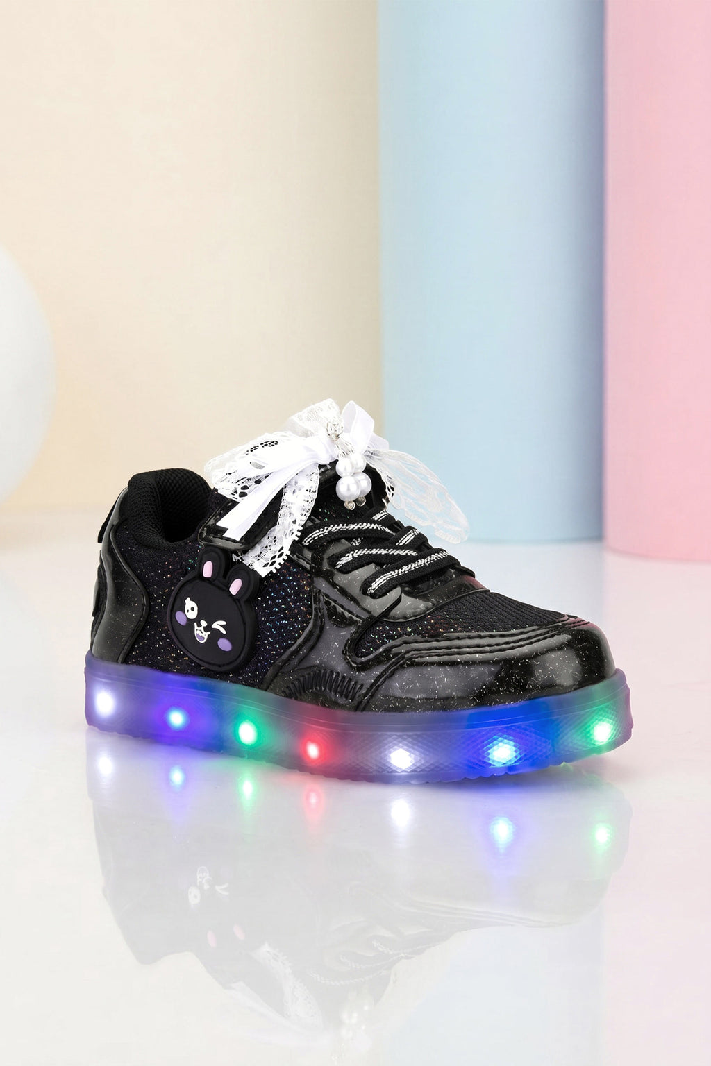 Çocuk Işıklı Sneaker Spor Ayakkabı 2026 - Kids DS Chen - Siyah