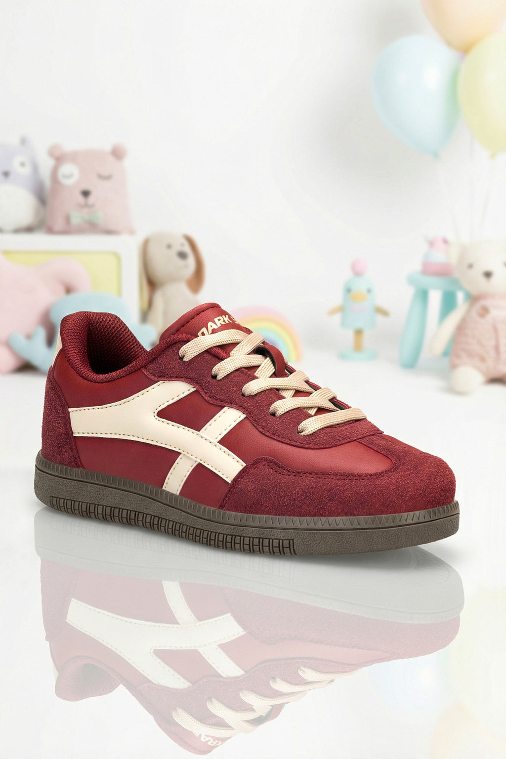 Çocuk Sneaker Spor Ayakkabı 2026 - Kids DS RUBY - Bordo Bej