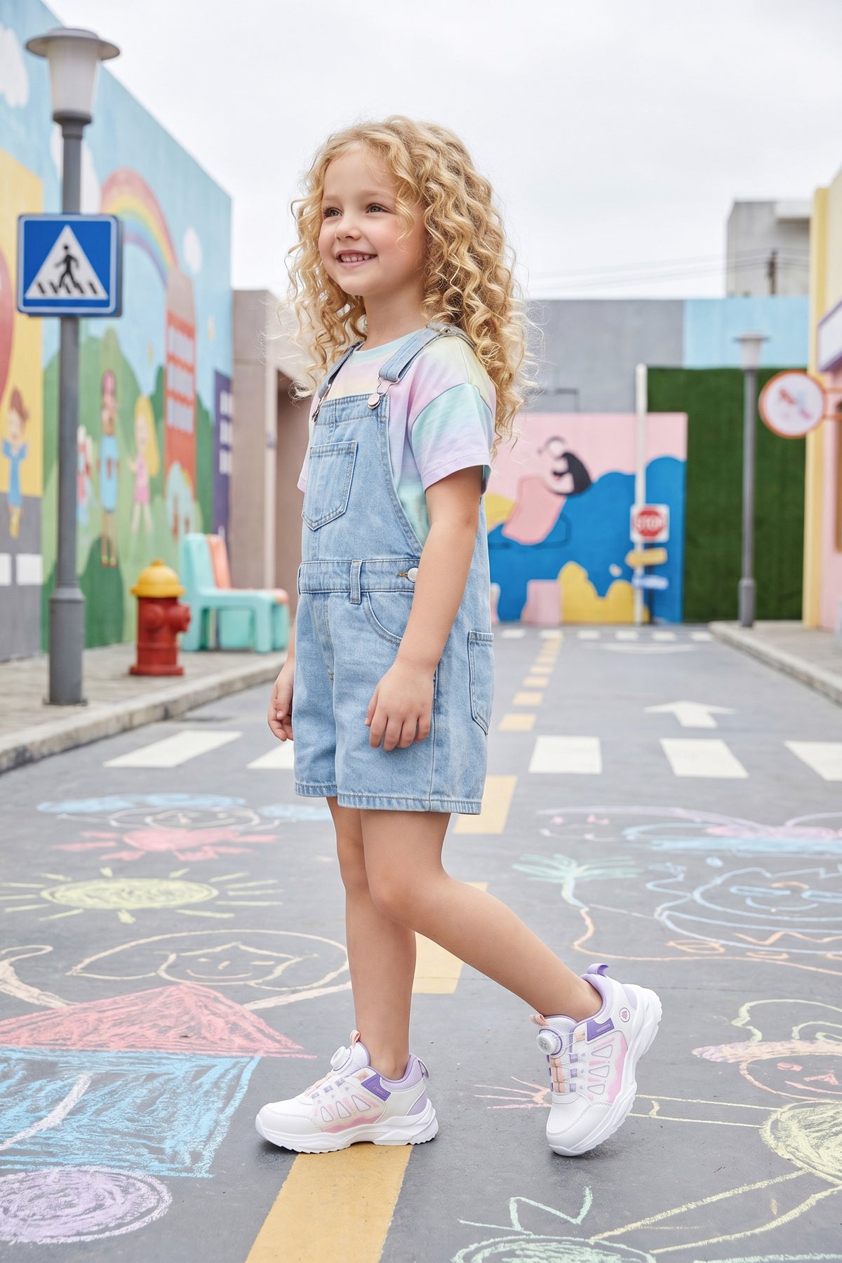 Kids DS Rubick Akıllı Bağcıklı Beyaz Mor Çocuk Sneaker Günlük Spor Ayakkabı