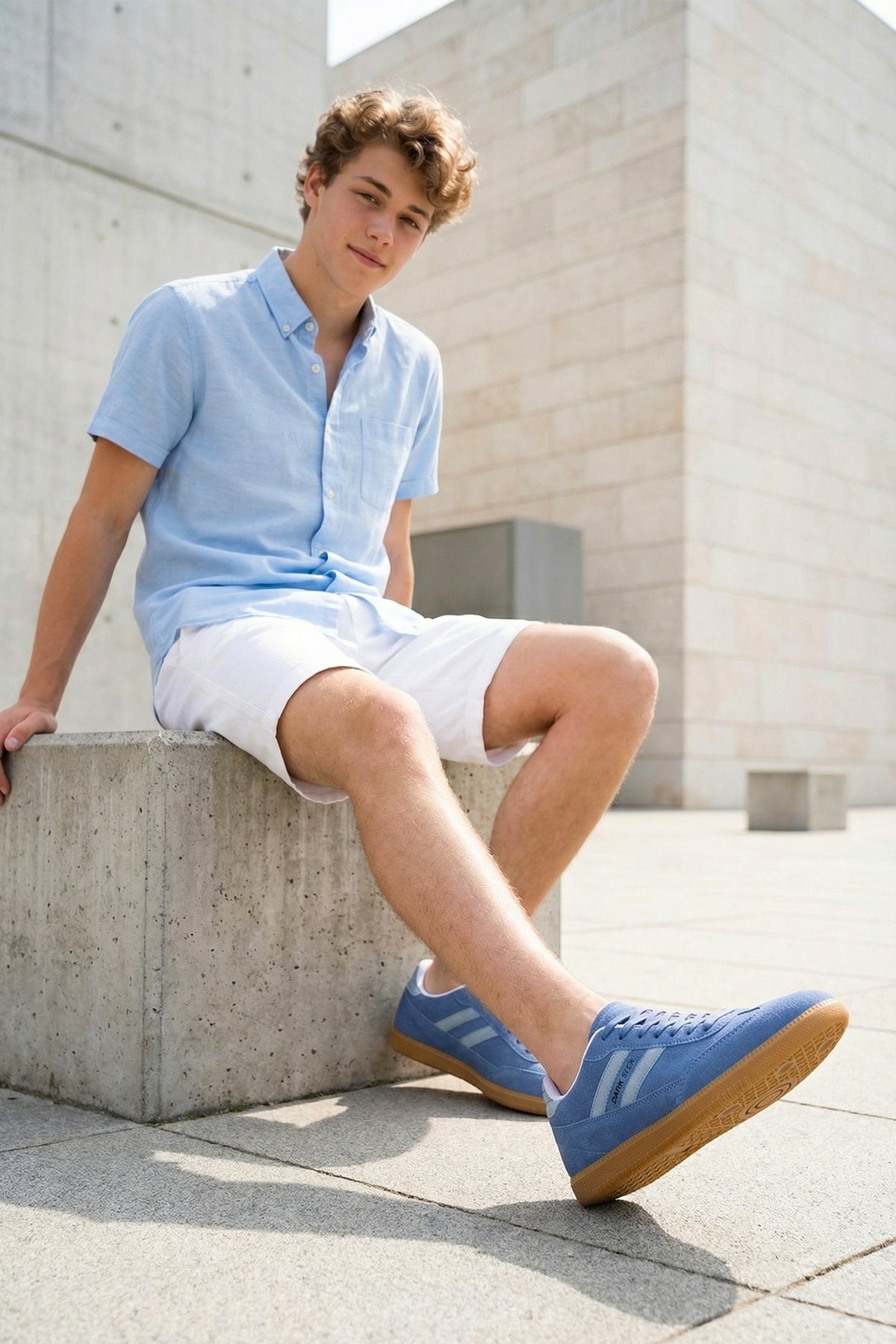 DS Satry Süet Mavi Unisex Sneaker