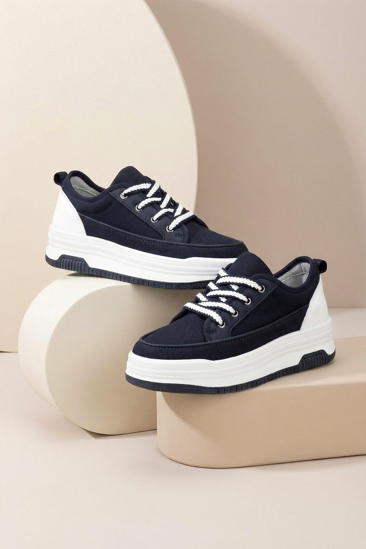 DS Opal Lacivert Beyaz Kadın Sneaker