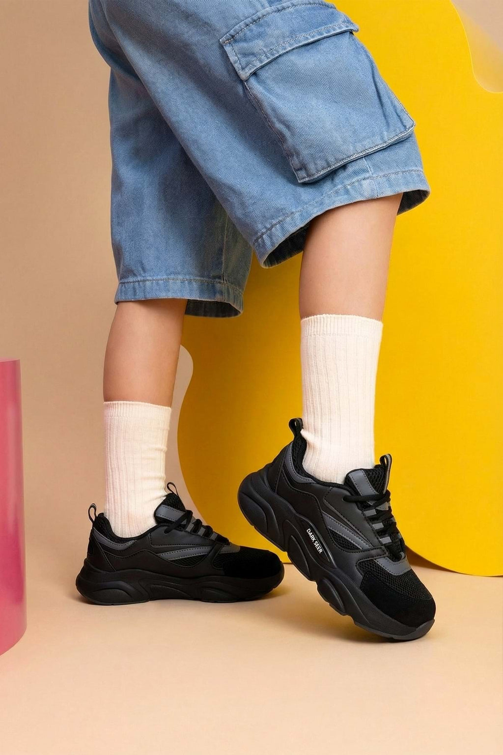 Kids DS 1838 Siyah Çocuk Sneaker Günlük Spor Ayakkabı