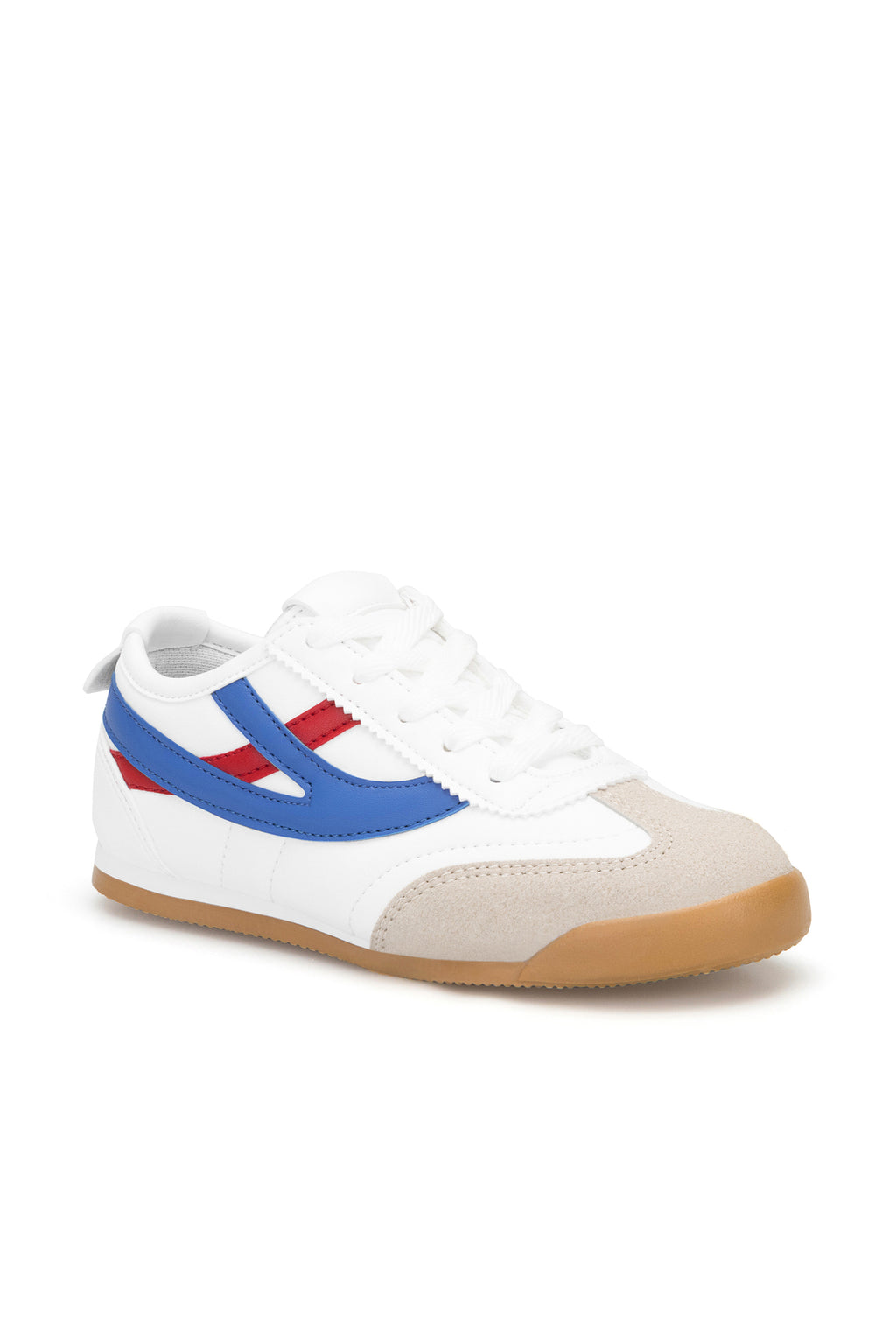 DS Meepo Beyaz Mavi Kırmızı Çocuk Sneaker Günlük Spor Ayakkkabı