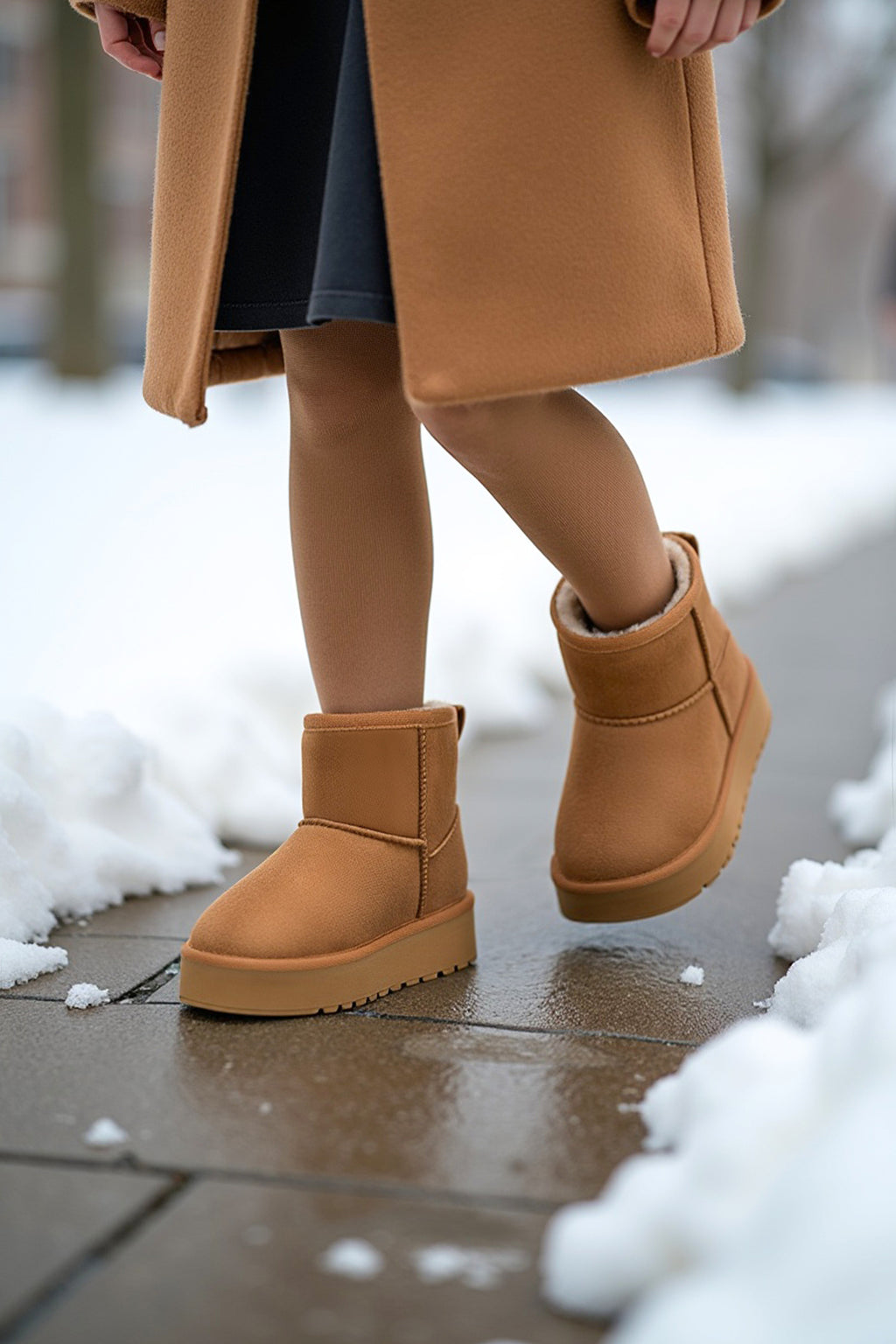 Kids DS Snie C. Taba Kız Çocuk Kürklü Bot Günlük Ayakkabı Sneaker