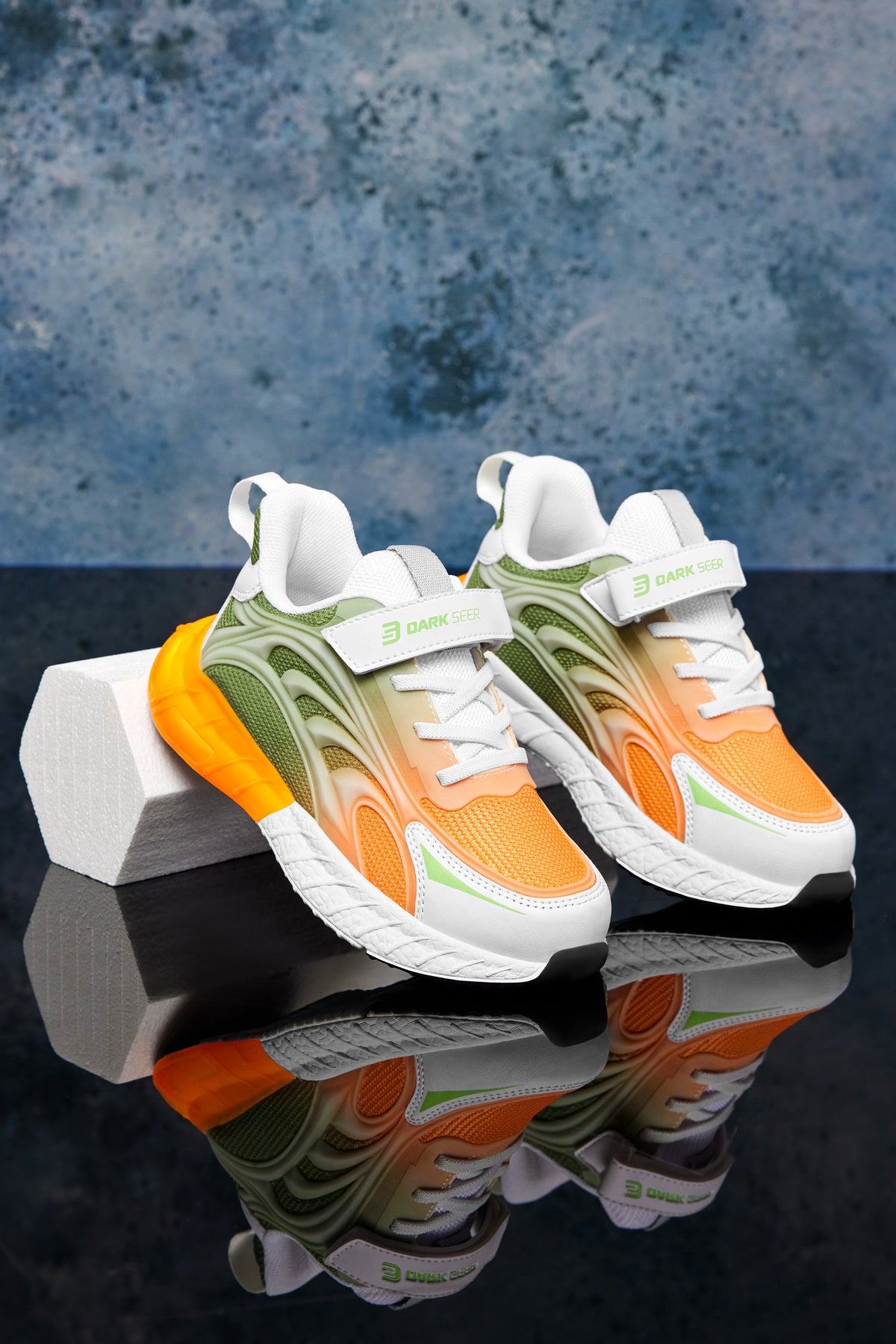 DS Mithril Beyaz Yeşil Turuncu Çocuk Sneaker