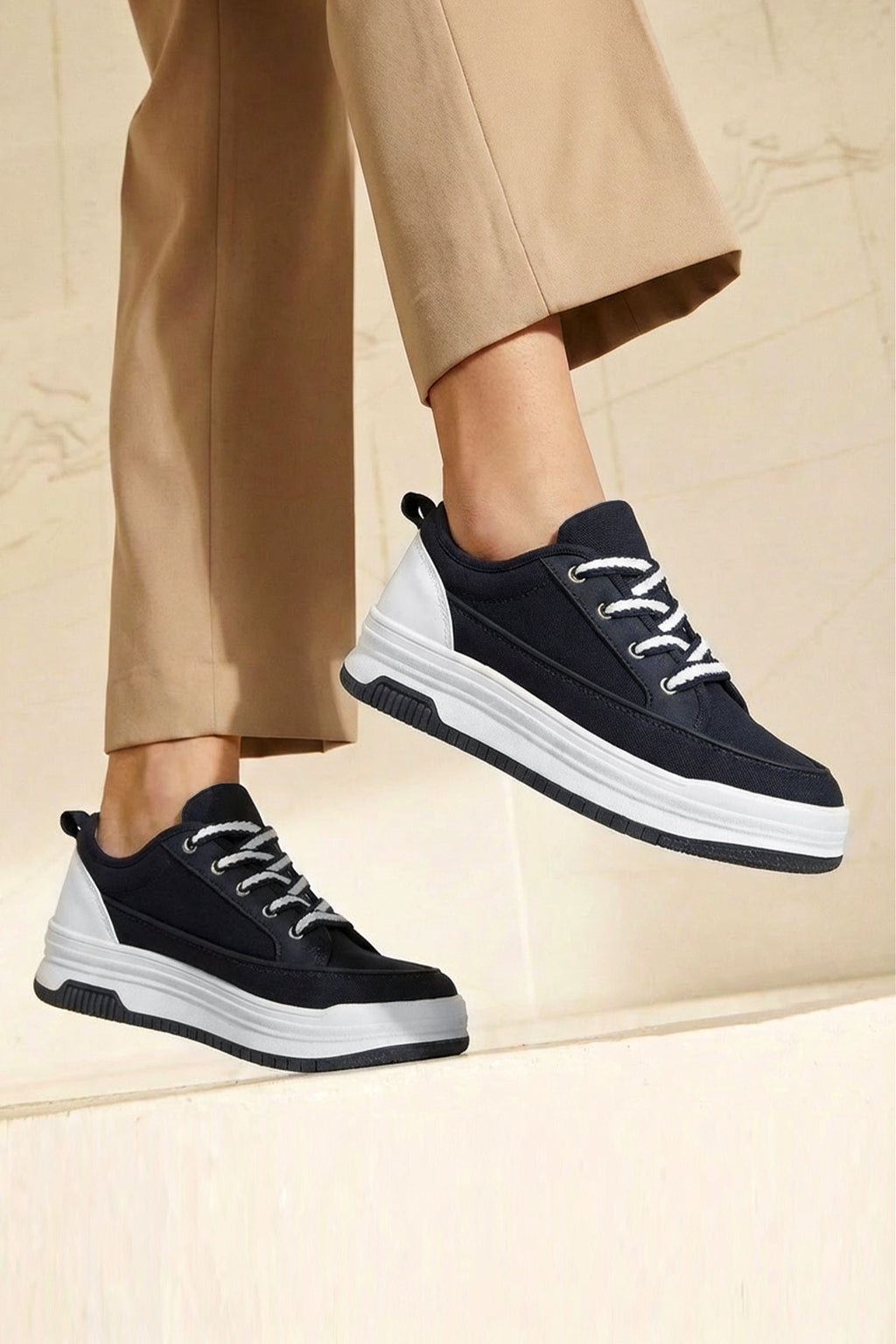 DS Opal Lacivert Beyaz Kadın Sneaker