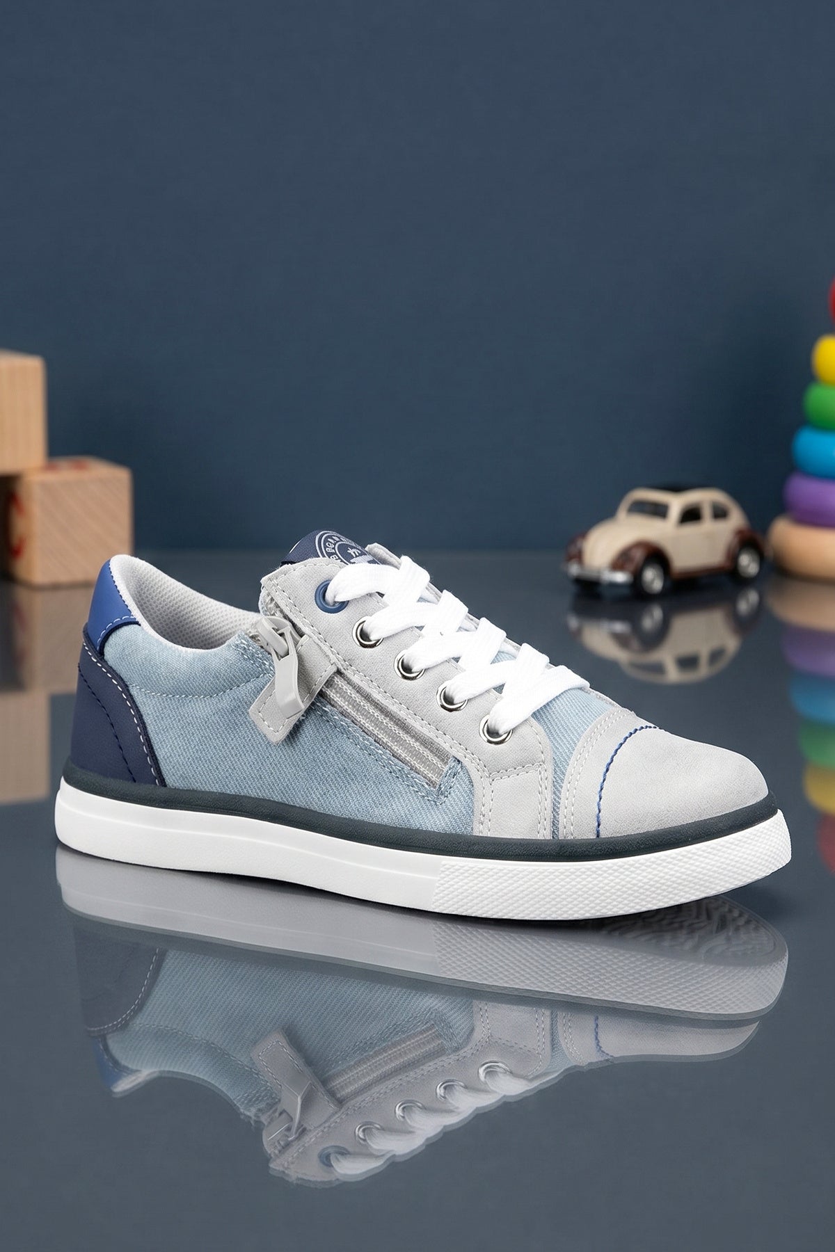 Çocuk Sneaker Spor Ayakkabı 2026 - Kids DS COOL - Beyaz Yeşil