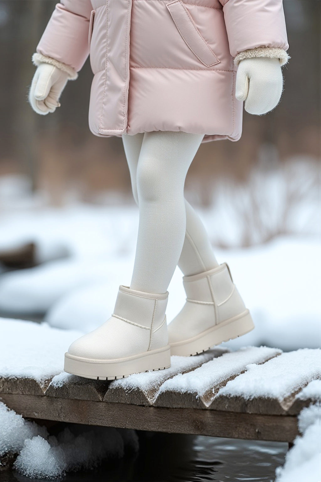 Kids DS Snie C. Bej Kız Çocuk Kürklü Bot Günlük Ayakkabı Sneaker