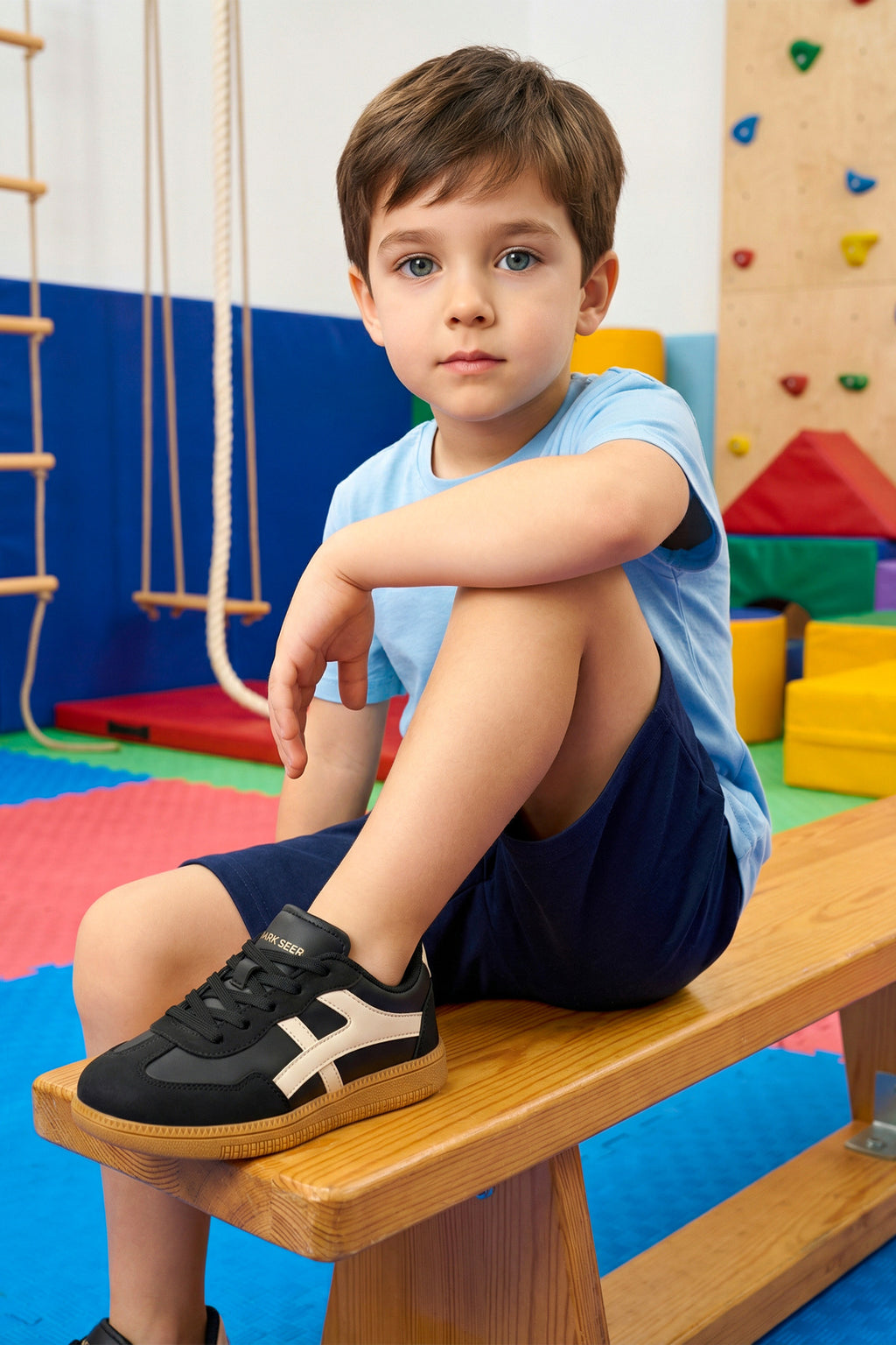 Kids DS RUBY Siyah Bej Çocuk Sneaker Günlük Spor Ayakkabı