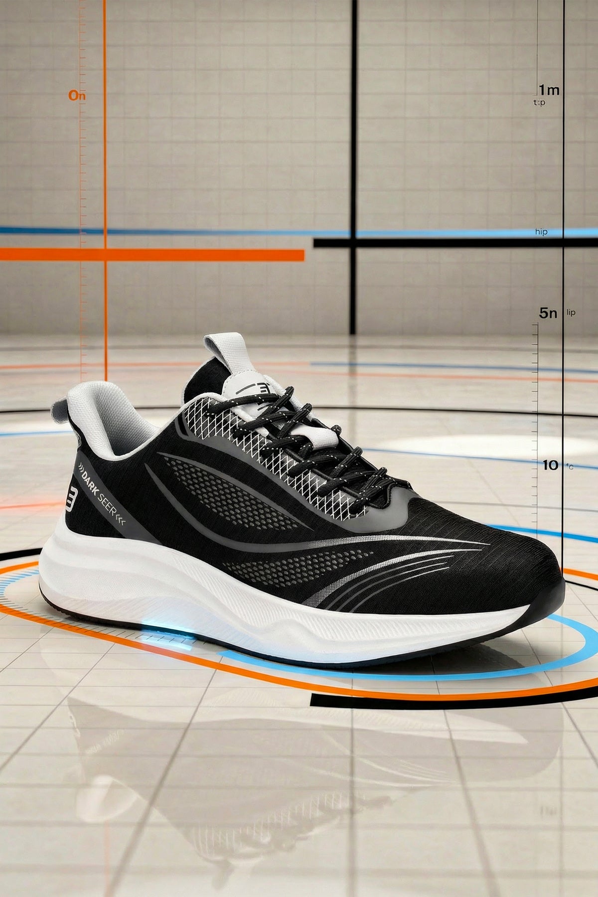 Unisex Sneaker Spor Ayakkabı 2026 - DS SPECTRE - Siyah Beyaz