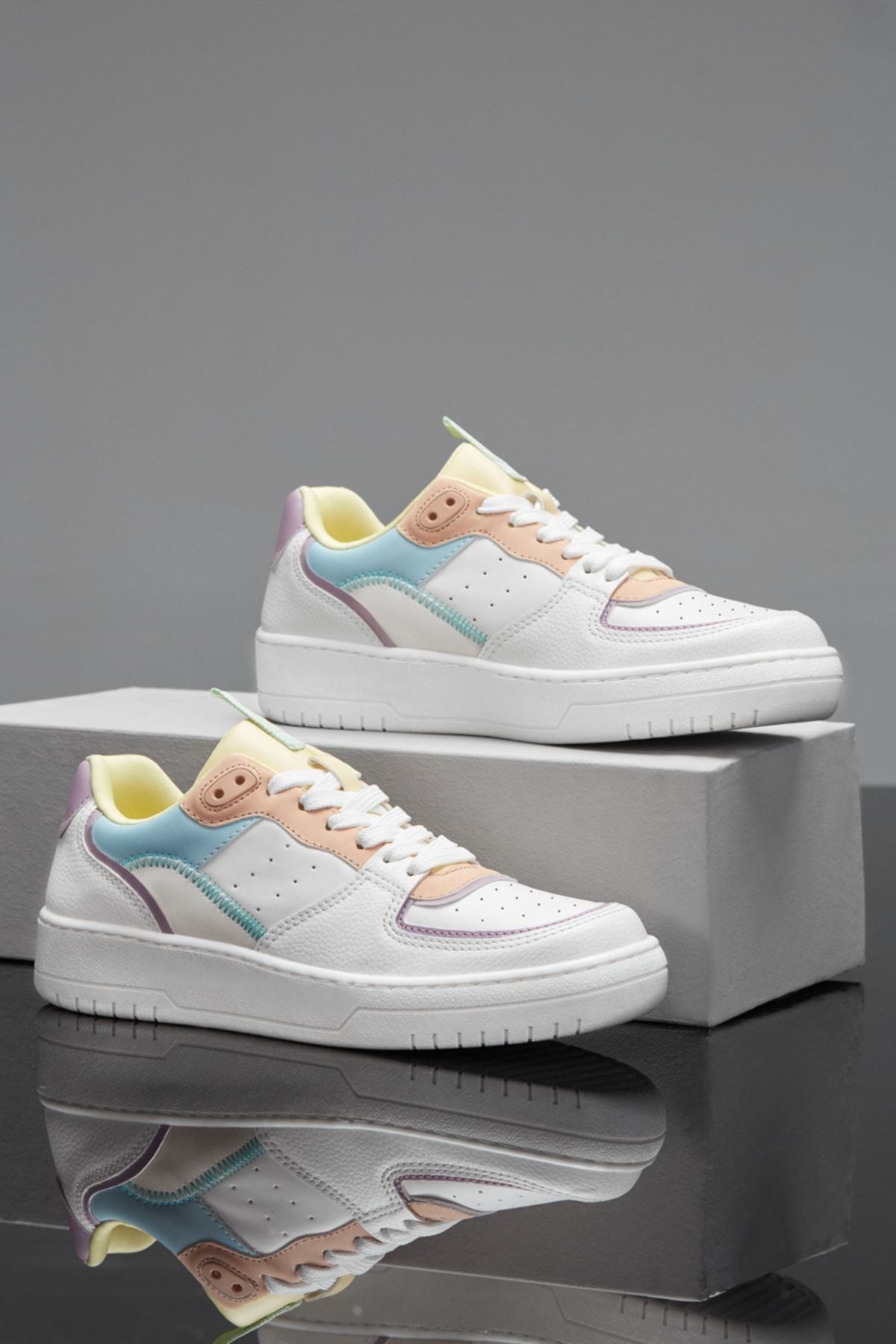 Ds Alley Beyaz Sarı Mavi Kadın Sneaker