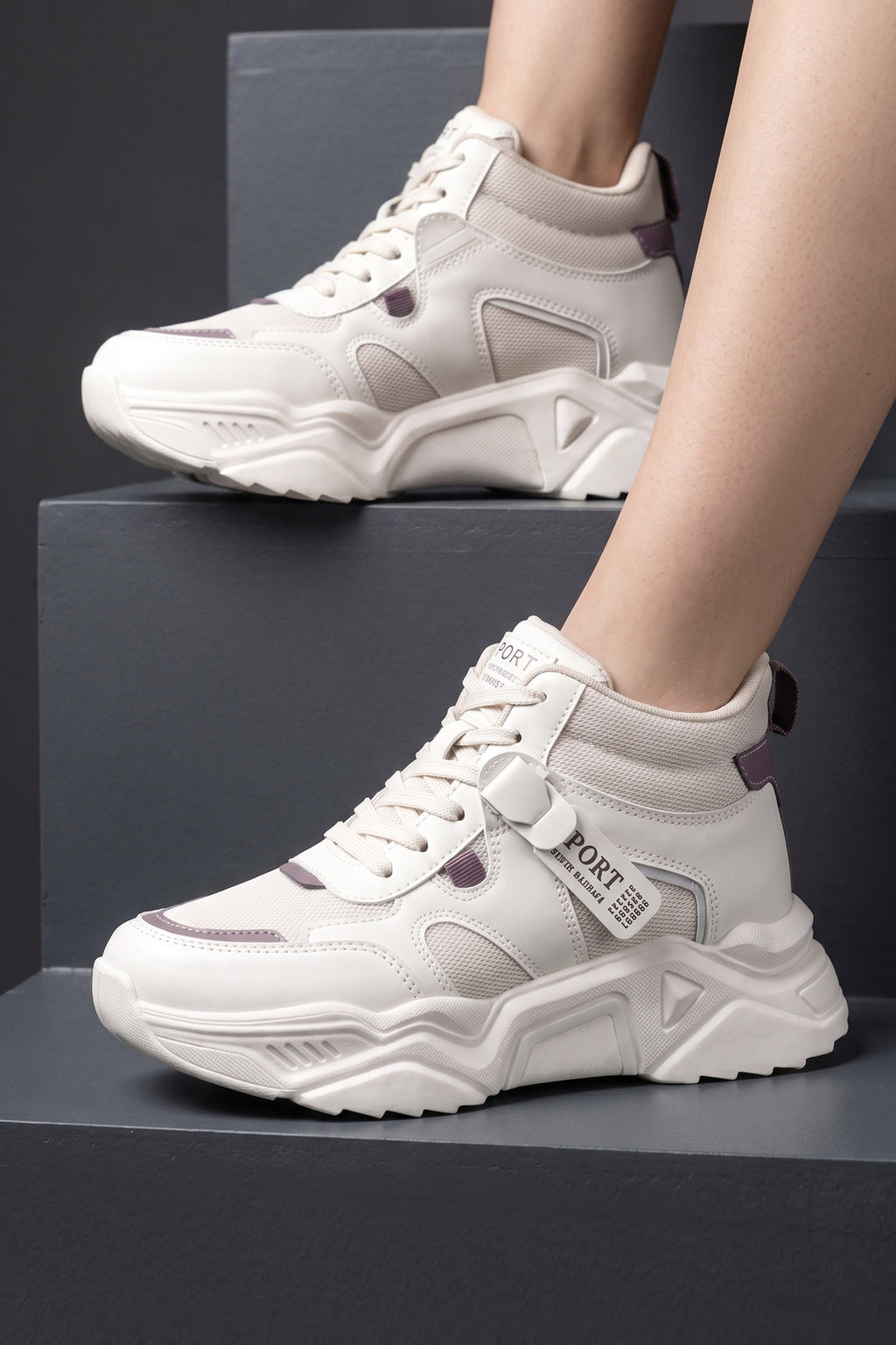 Kadın Sneaker Spor Ayakkabı 2026 - DS.PMD239K2051 - Bilekli Mor