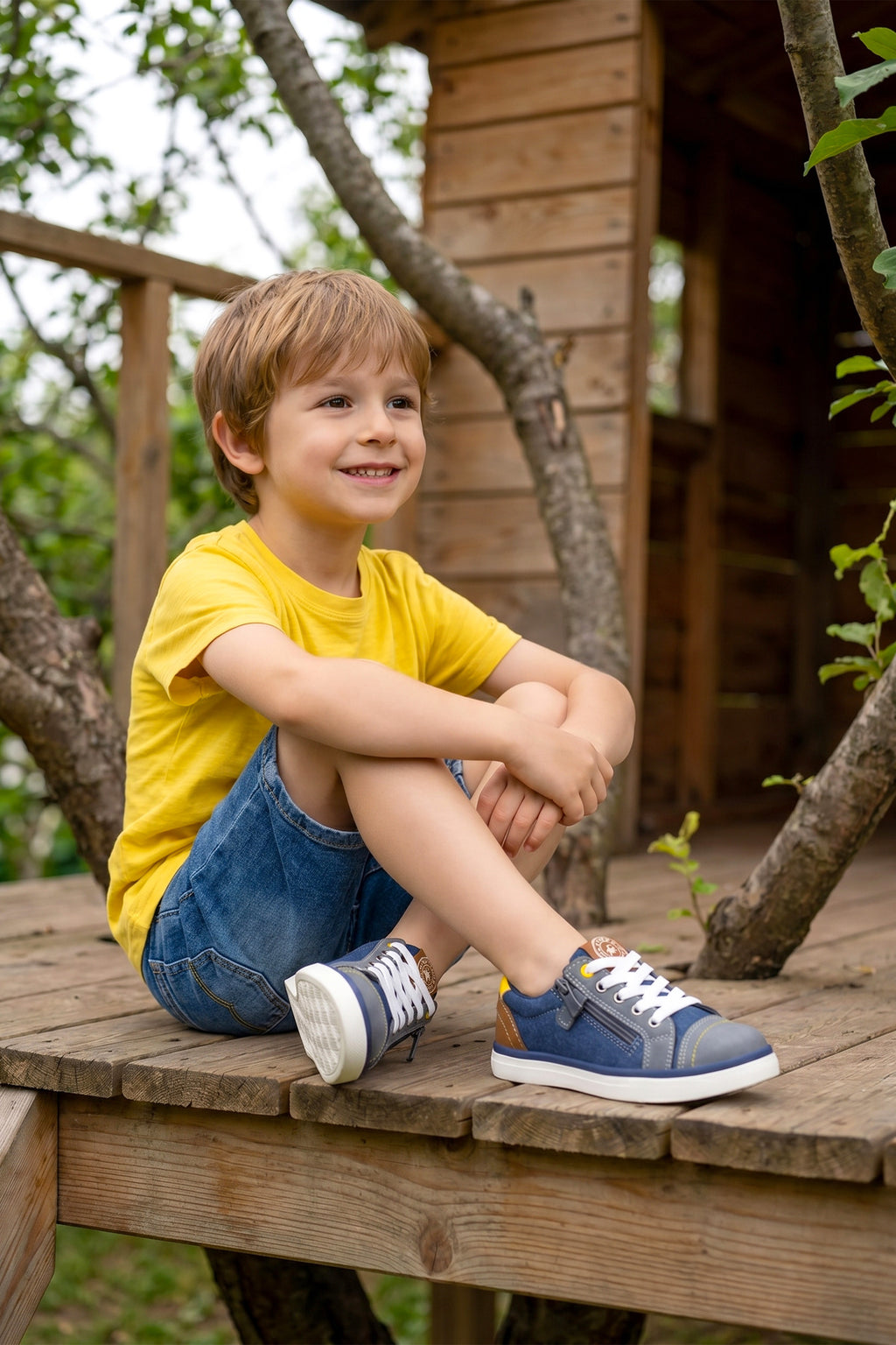 Çocuk Sneaker Spor Ayakkabı 2026 - Kids DS COOL - Beyaz Mavi
