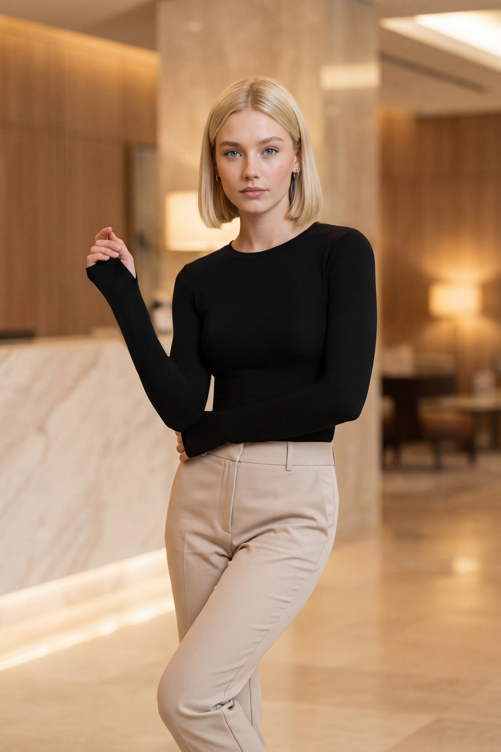 DS Judy Siyah PARMAK DETAYLI FİT KADIN Body - 3