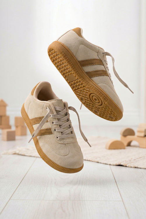 DS ChaCha Kids Süet Bej Çocuk Sneaker