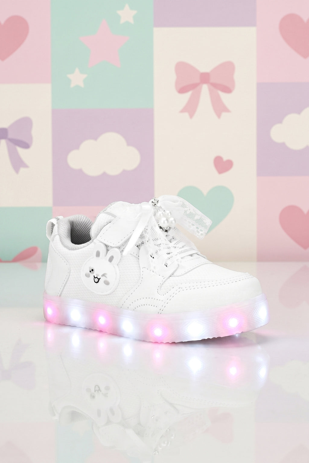 Çocuk Işıklı Sneaker Spor Ayakkabı 2026 - Kids DS Chen - Beyaz