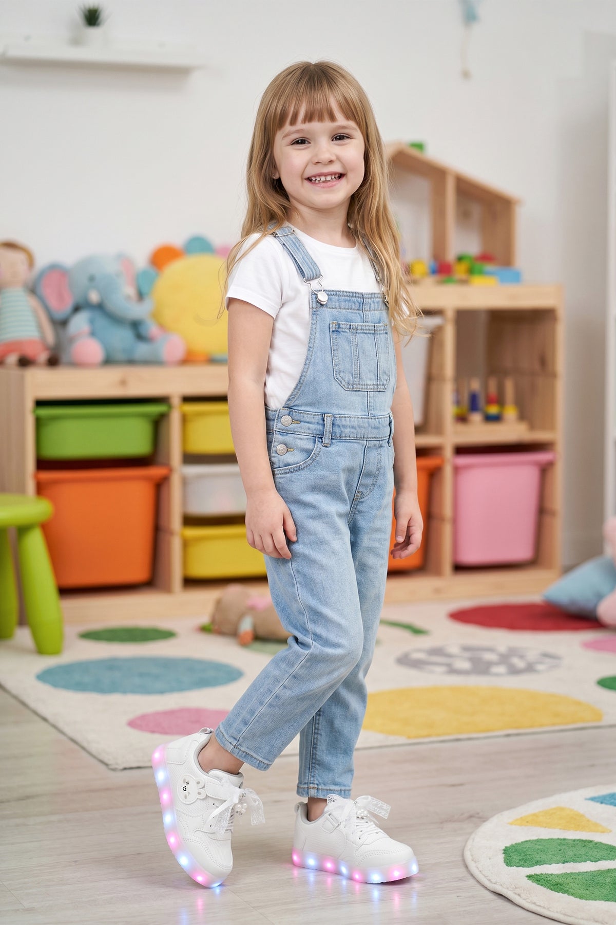 Çocuk Işıklı Sneaker Spor Ayakkabı 2026 - Kids DS Chen - Beyaz