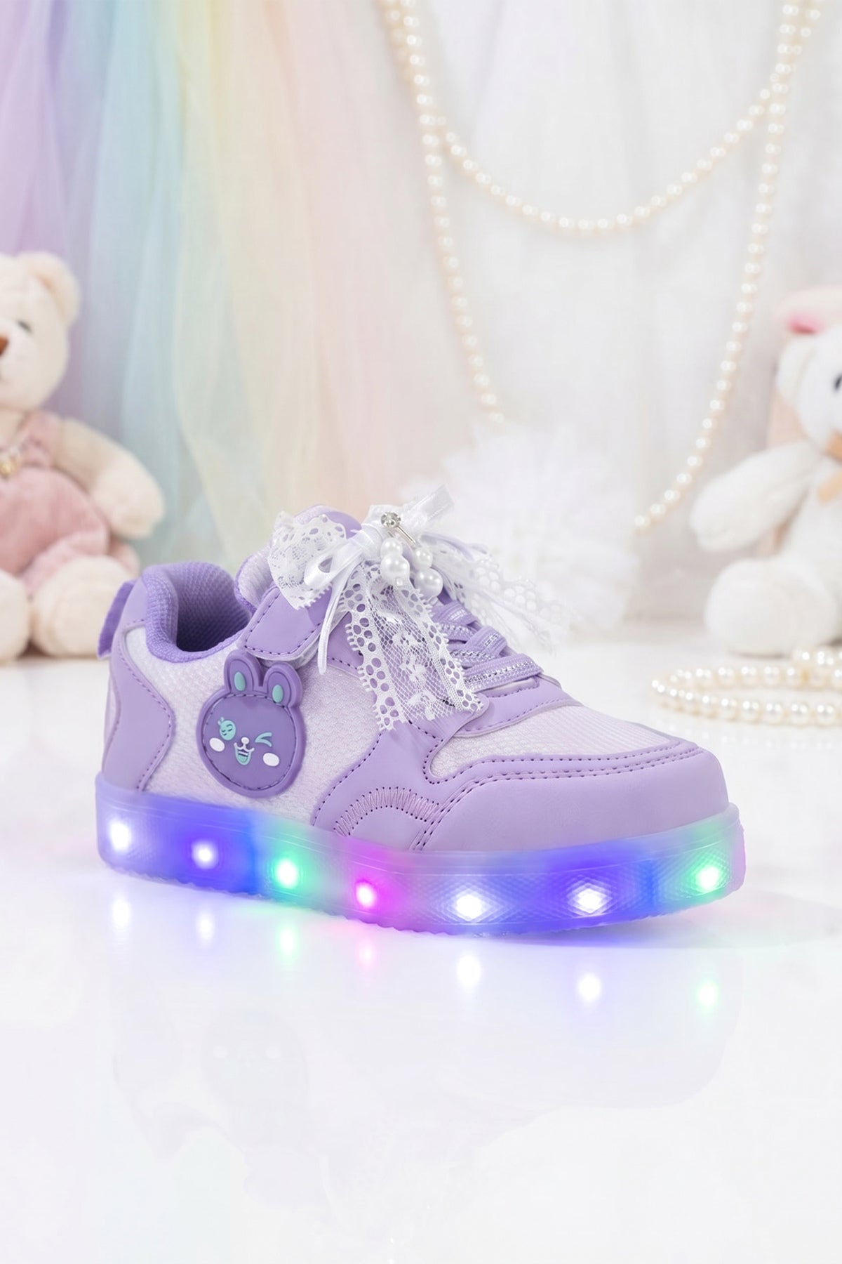 Çocuk Işıklı Sneaker Spor Ayakkabı 2026 - Kids DS Chen - Mor Lila