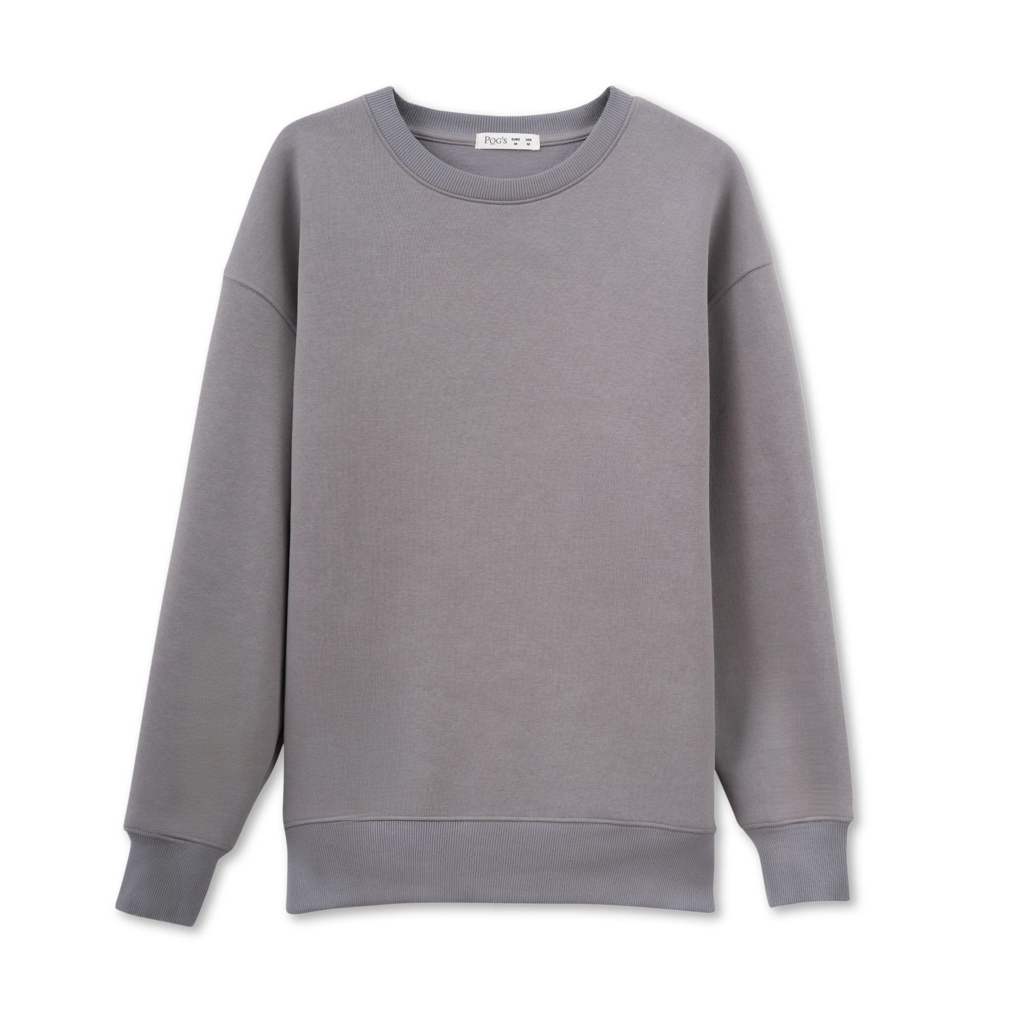 Kadın Gri Oversize Salaş Basic Sweatshirt - 3