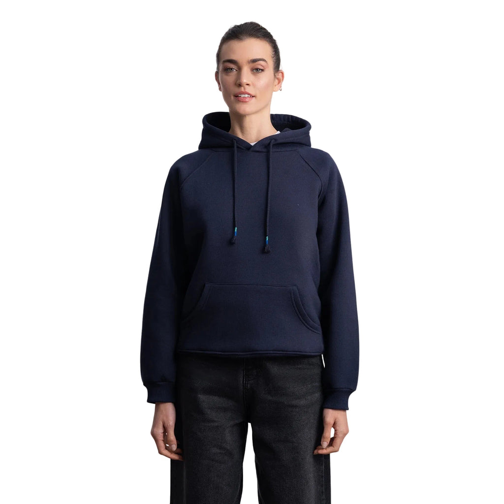 Kadın Lacivert Kapüşonlu Salaş Hoodie Sweatshirt - 6