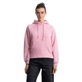 Kadın Pembe Kapüşonlu Salaş Hoodie Sweatshirt